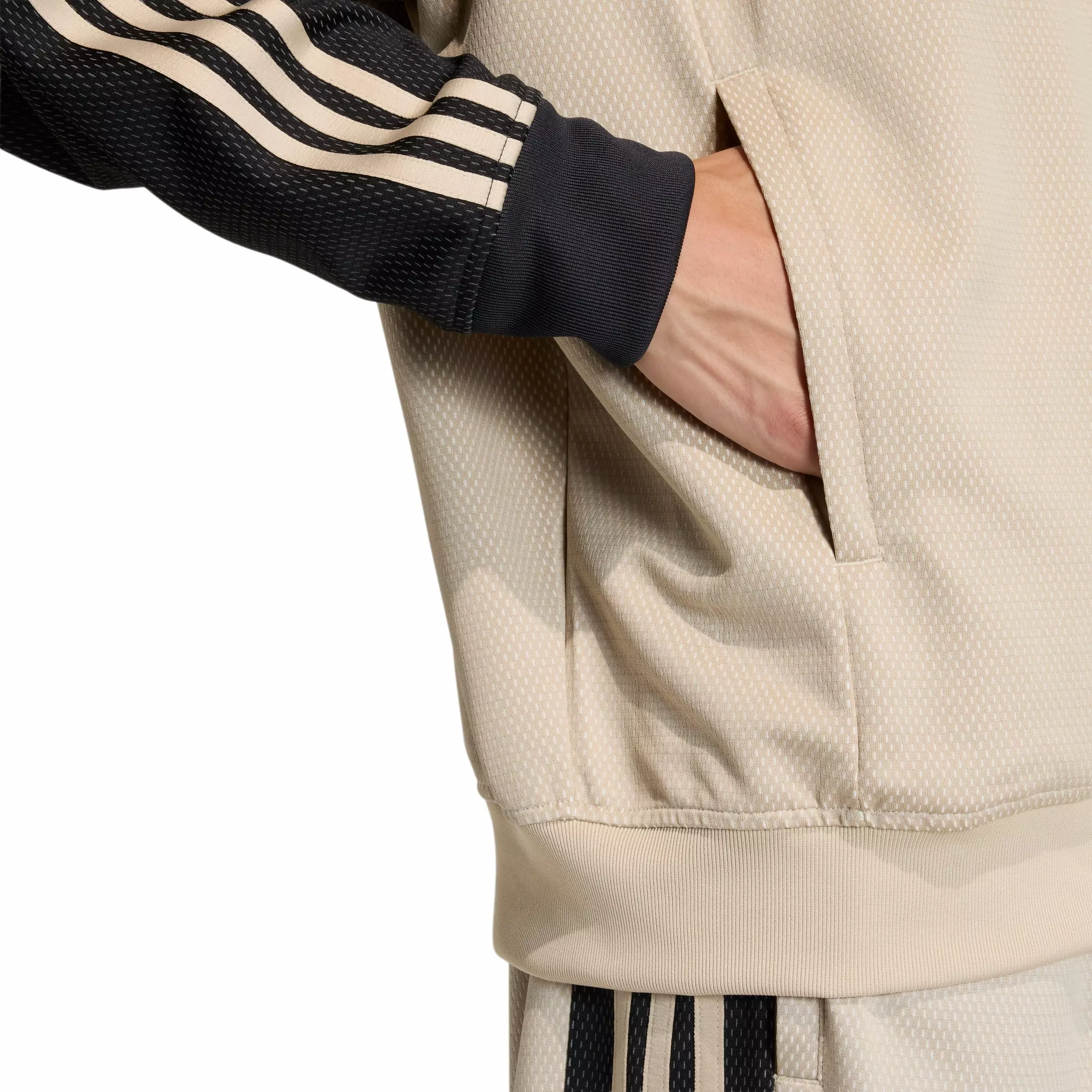 adidas Originals Men's Superstar Loose Mesh Track Top - Khaki - KHAKI