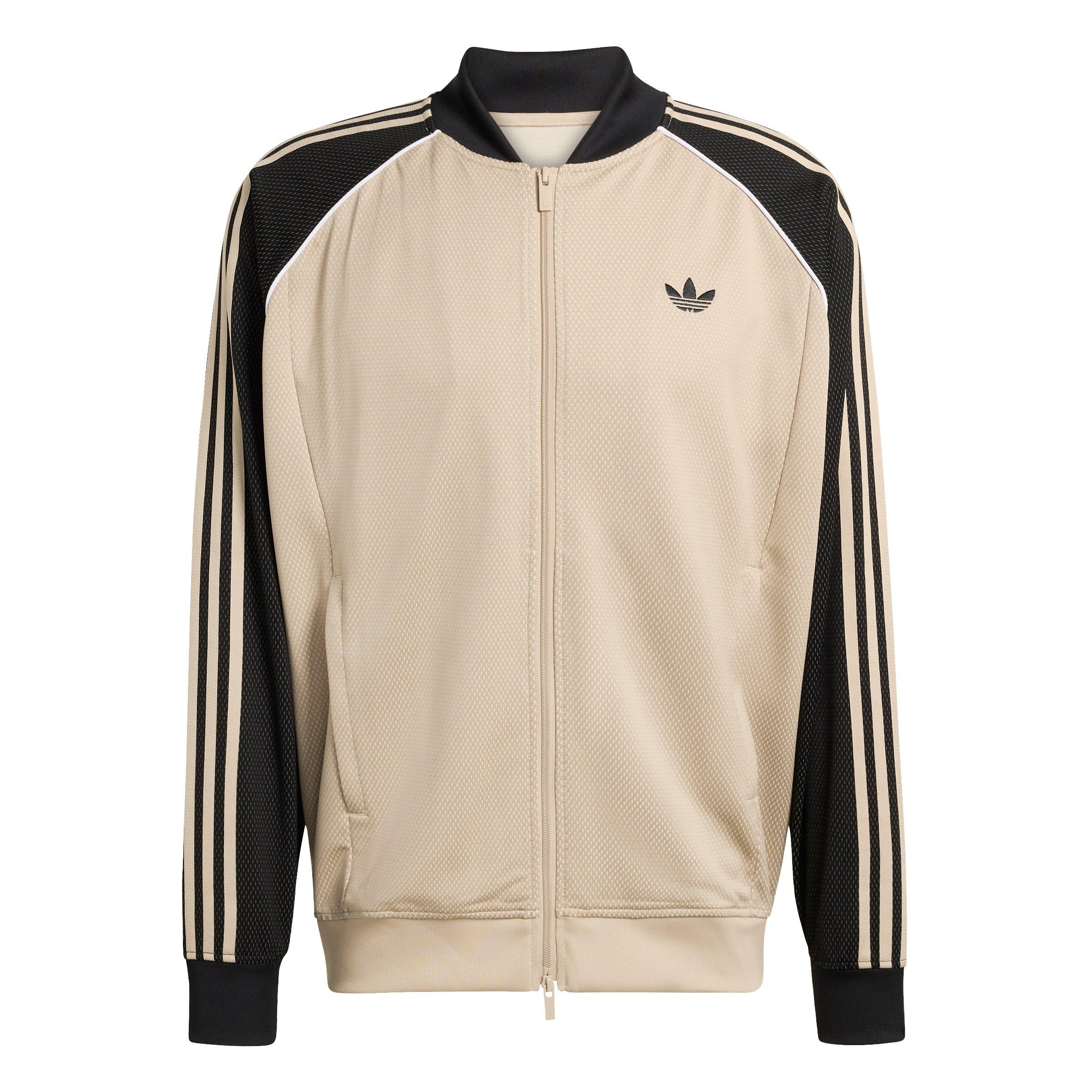 adidas Originals Men's Superstar Loose Mesh Track Top - Khaki - KHAKI Thumbnail View 6