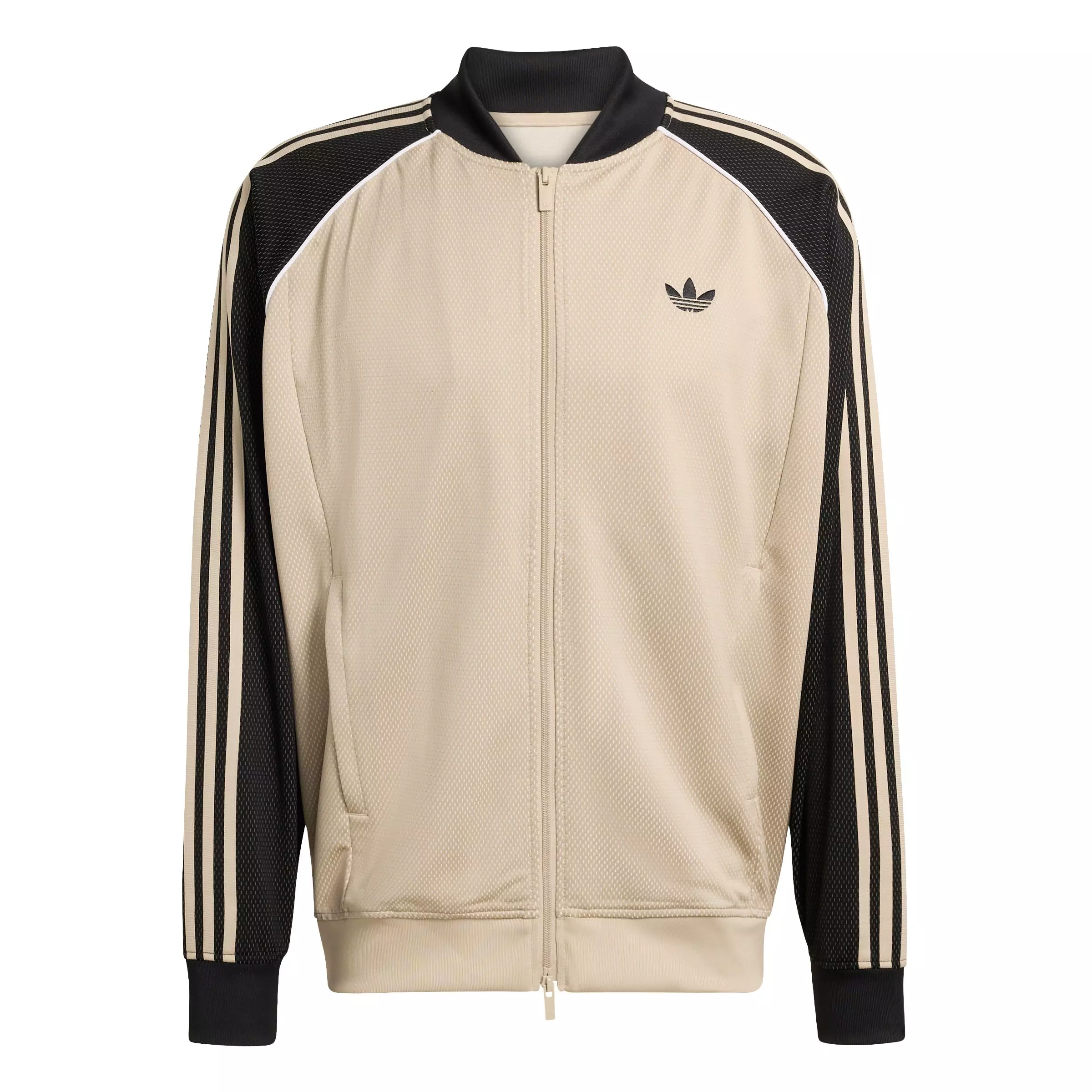 adidas Originals Men's Superstar Loose Mesh Track Top - Khaki - KHAKI