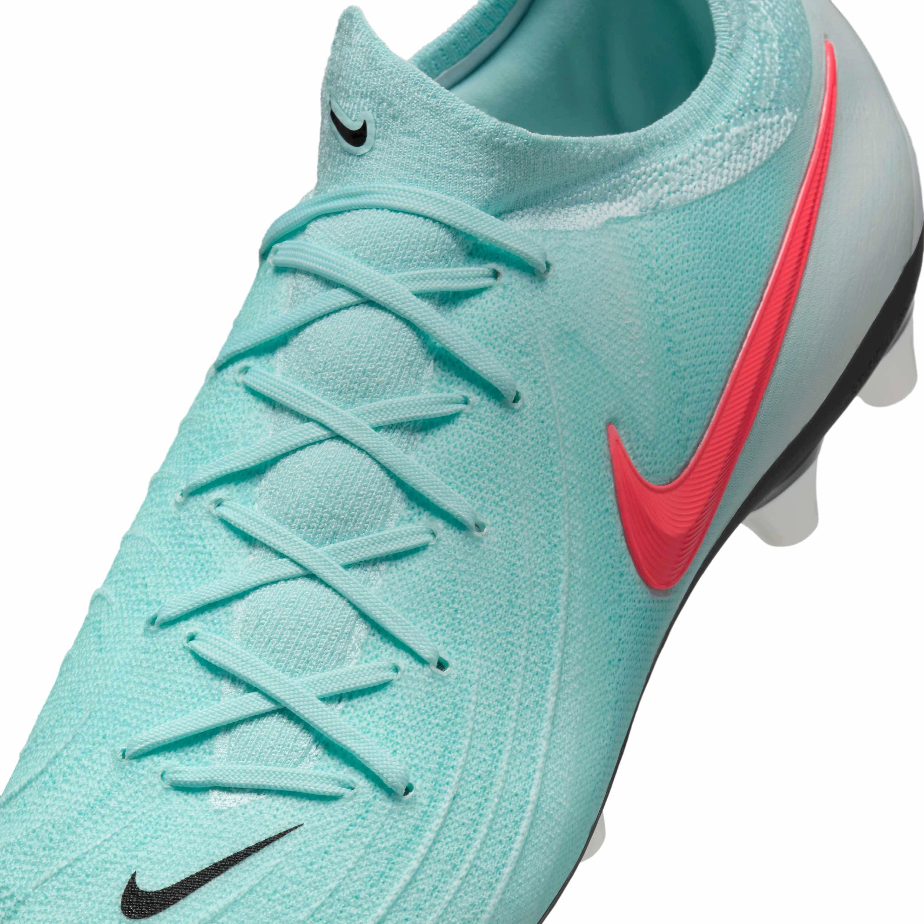 Nike Phantom GX 2 Pro AG "Mint/Off Noir/Atomic Red" Men's Soccer Cleat - MINT/OFF NOIR/RED Thumbnail View 8