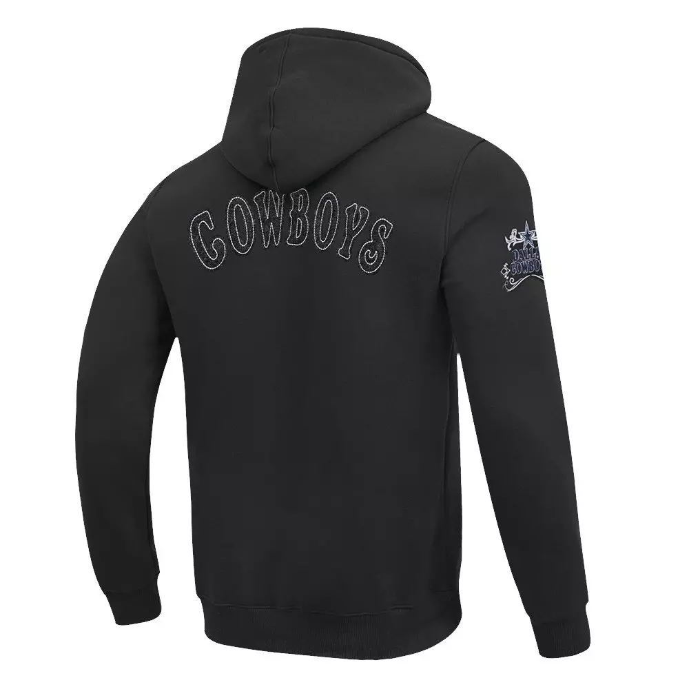 Pro Standard Men's NFL Dallas Cowboys Rebel Athletics Fleece PO Hoodie - Black - BLACK
