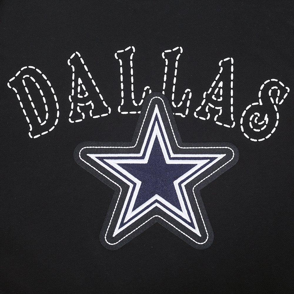 Pro Standard Men's NFL Dallas Cowboys Rebel Athletics Fleece PO Hoodie - Black - BLACK