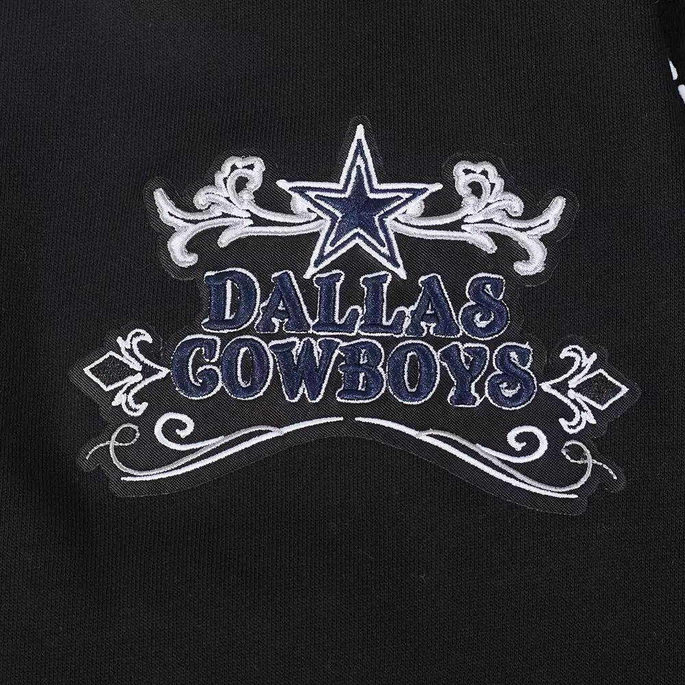 Pro Standard Men's NFL Dallas Cowboys Rebel Athletics Fleece PO Hoodie - Black - BLACK