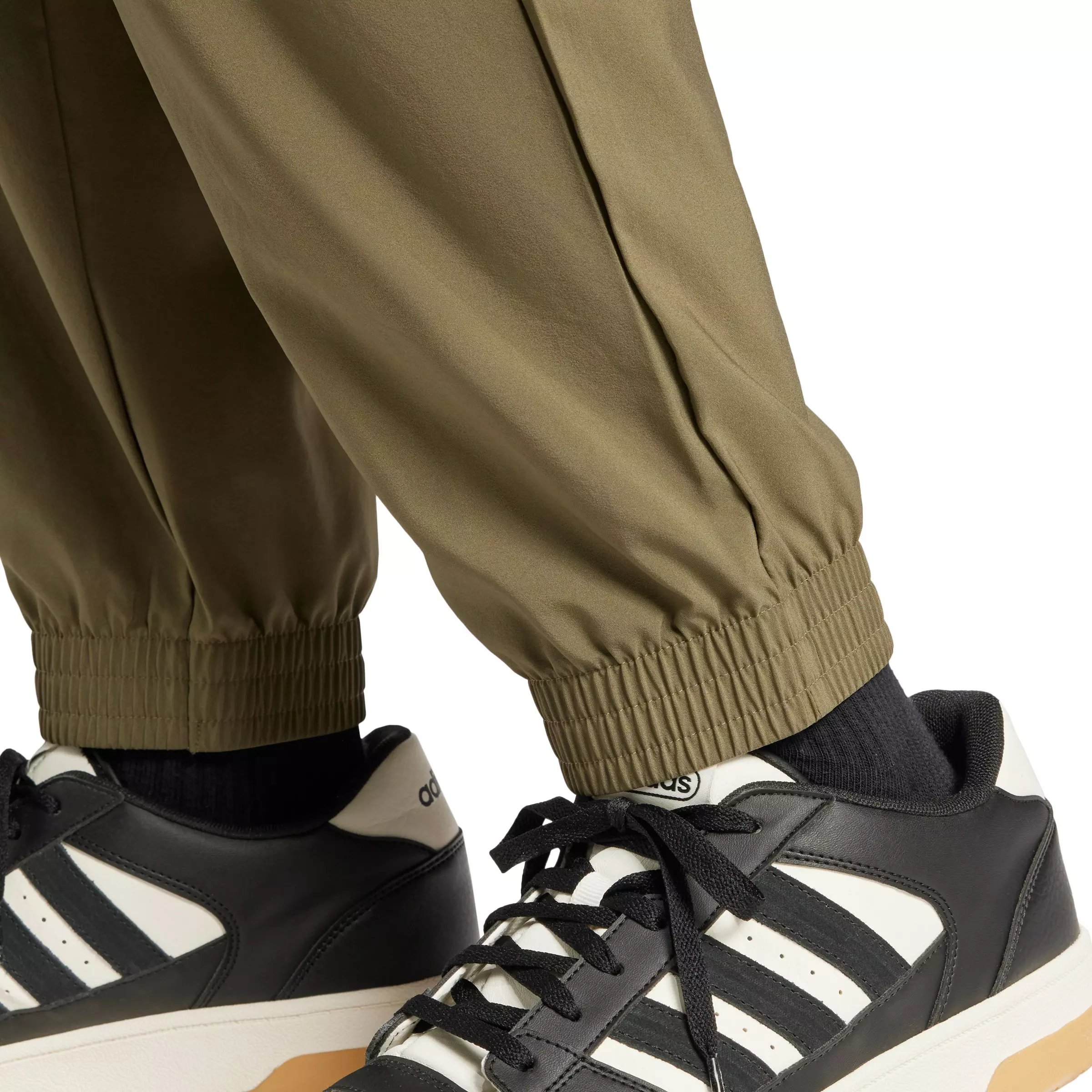adidas Men's Essentials Small Logo Cargo Joggers - Olive/Black - OLIVE/BLACK
