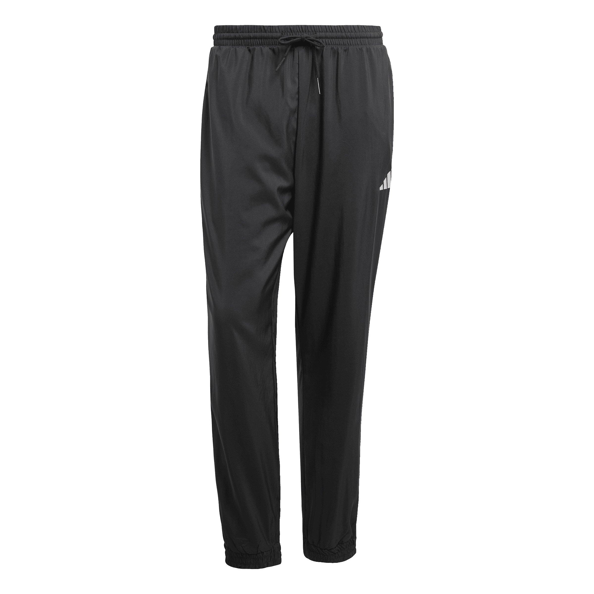 adidas Men's Essentials Small Logo Stanford Tracksuit Bottoms -Black/White - BLACK/WHITE Thumbnail View 6