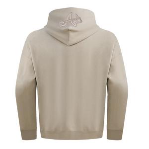 Pro Standard Men's MLB Atlanta Braves Neutral Drop Shoulder Pullover Hoodie - Taupe - TAUPE
