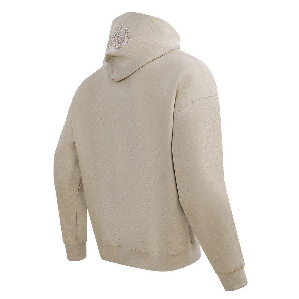 Pro Standard Men's MLB Atlanta Braves Neutral Drop Shoulder Pullover Hoodie - Taupe - TAUPE