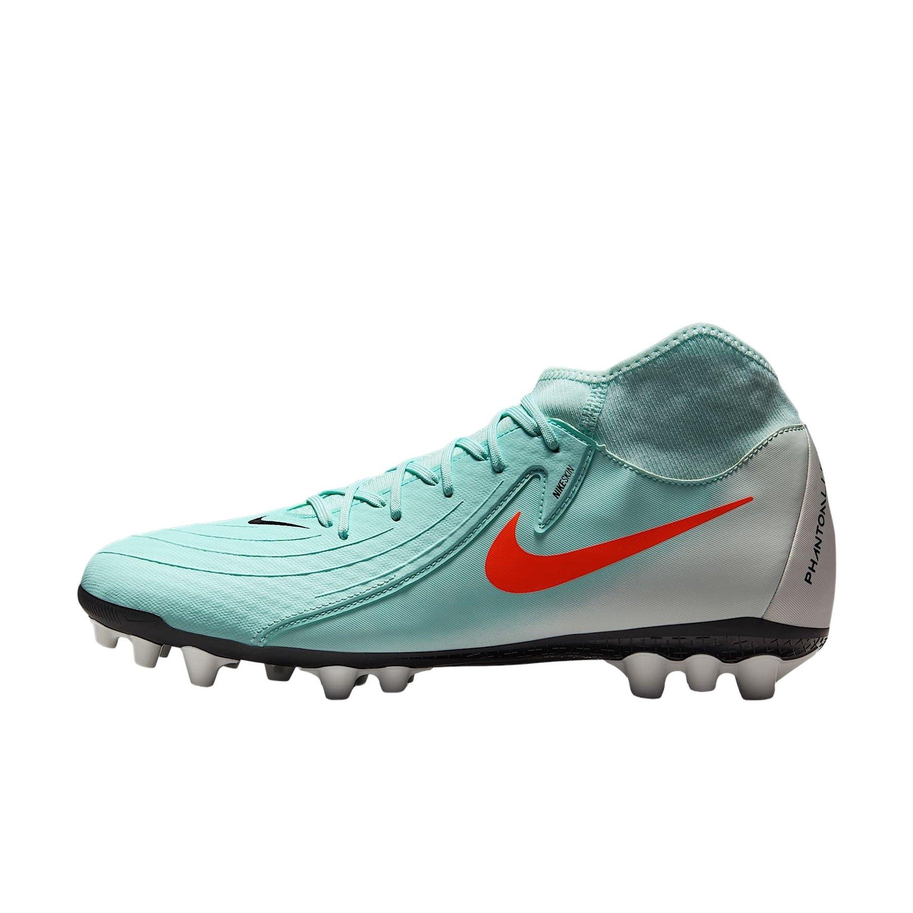 Nike Phantom Luna 2 Academy AG "Mint/Off Noir/Atomic Red" Men's Soccer Cleat - MINT/WHITE/RED Thumbnail View 2