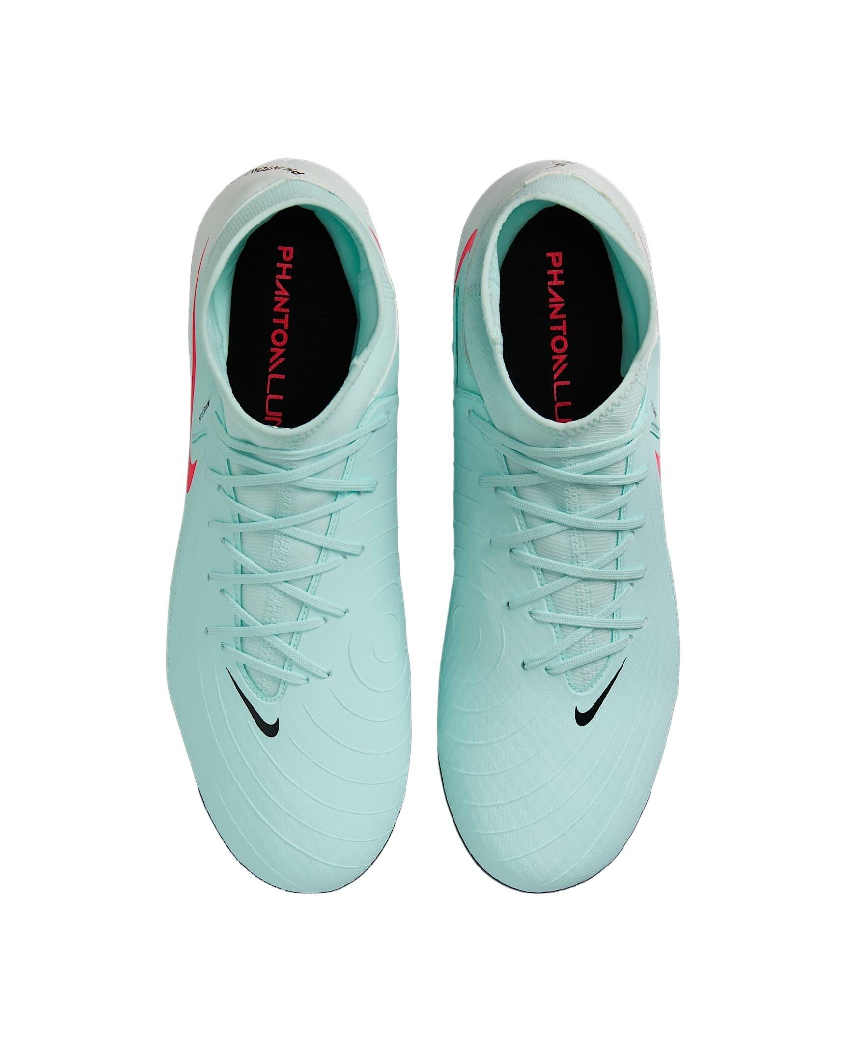 Nike Phantom Luna 2 Academy AG "Mint/Off Noir/Atomic Red" Men's Soccer Cleat - MINT/WHITE/RED Thumbnail View 3