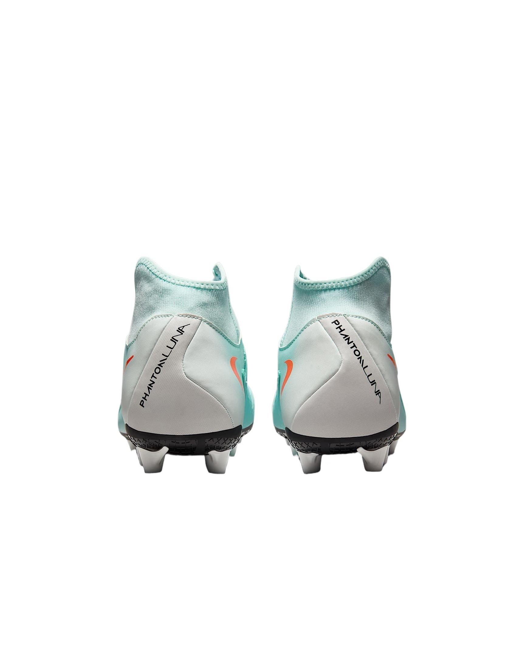 Nike Phantom Luna 2 Academy AG "Mint/Off Noir/Atomic Red" Men's Soccer Cleat - MINT/WHITE/RED Thumbnail View 5