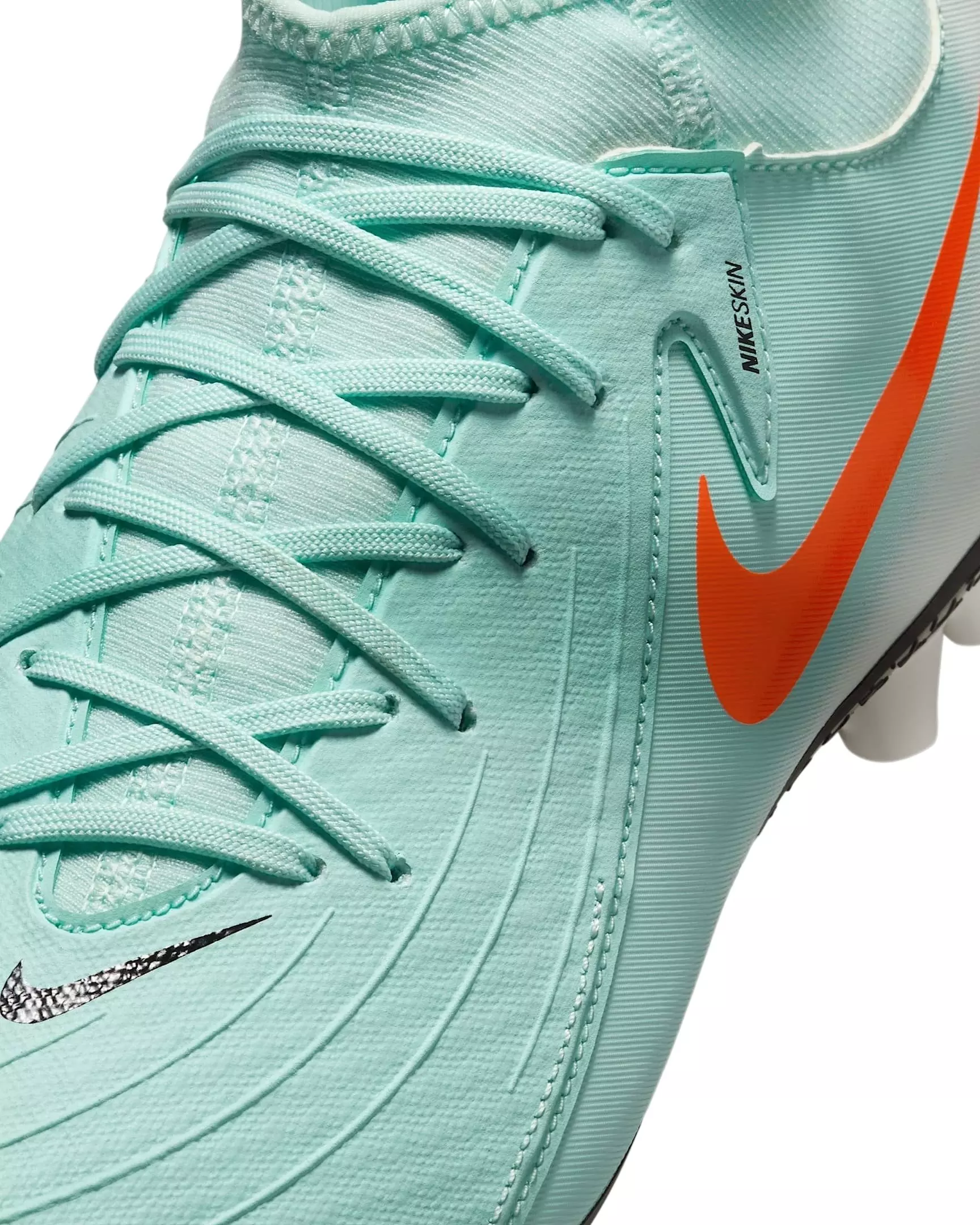 Nike Phantom Luna 2 Academy AG "Mint/Off Noir/Atomic Red" Men's Soccer Cleat - MINT/WHITE/RED