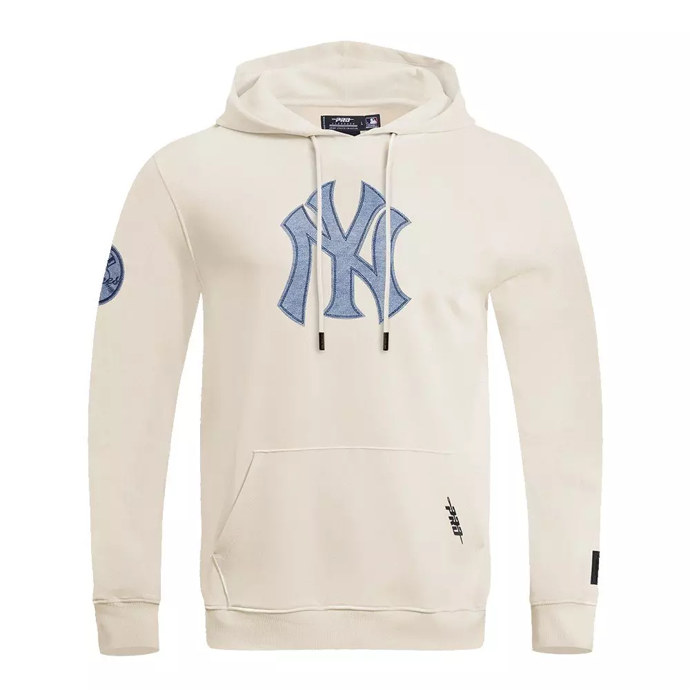 Pro Standard Men's MLB New York Yankees Varsity Blues Pullover Hoodie - Linen - LINEN  
