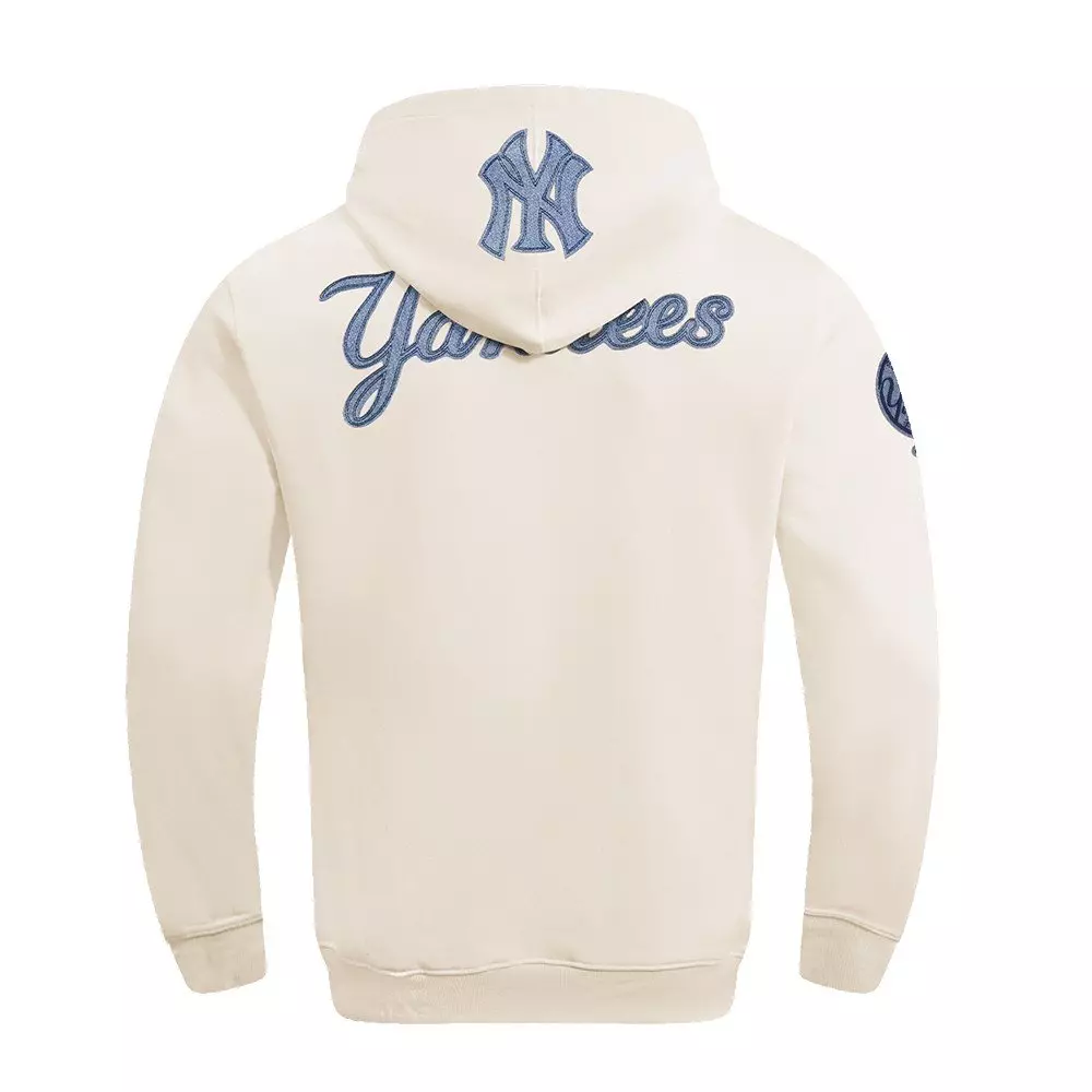 Pro Standard Men's MLB New York Yankees Varsity Blues Pullover Hoodie - Linen - LINEN  