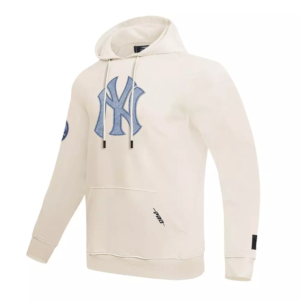 Pro Standard Men's MLB New York Yankees Varsity Blues Pullover Hoodie - Linen - LINEN  