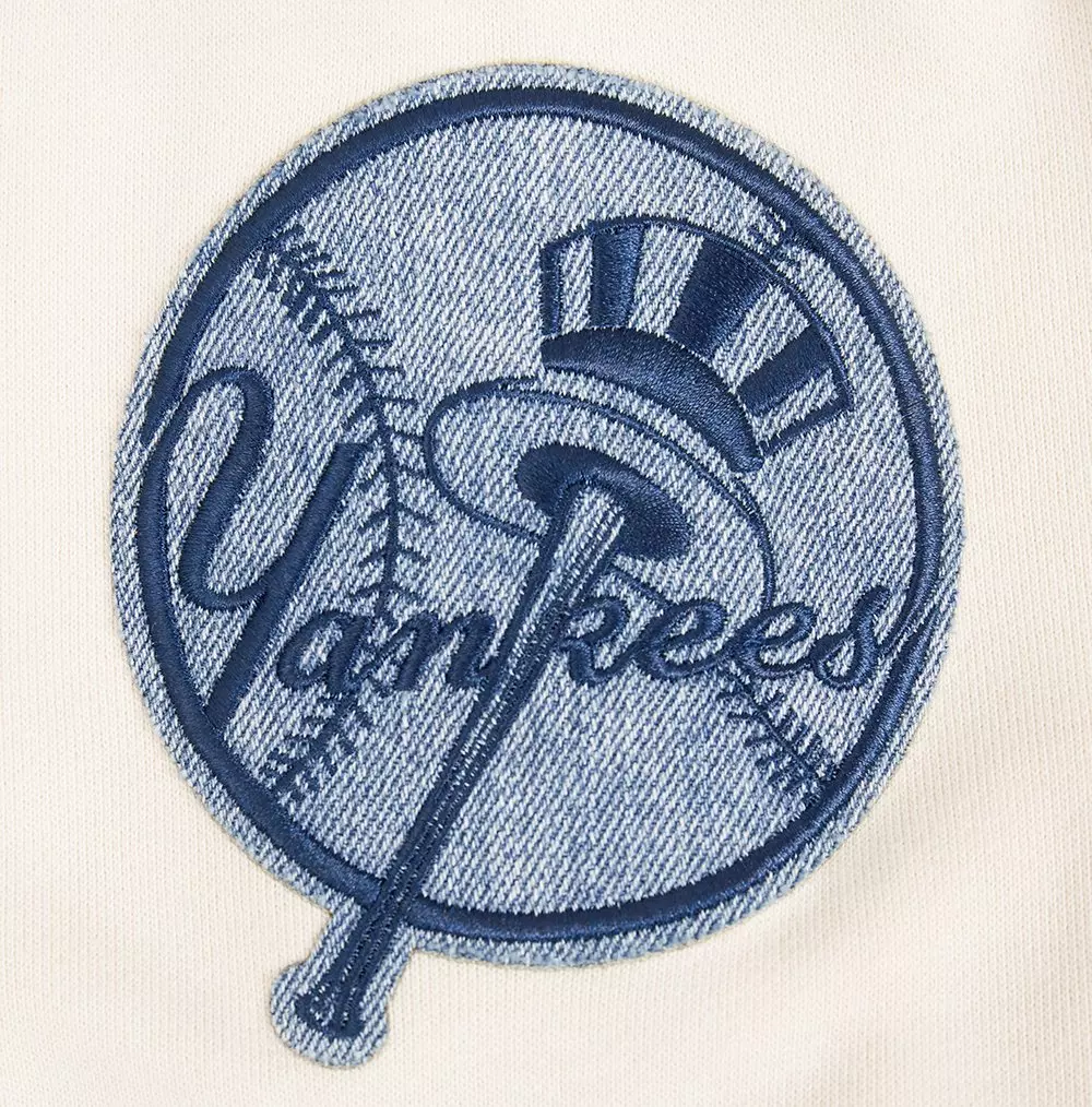 Pro Standard Men's MLB New York Yankees Varsity Blues Pullover Hoodie - Linen - LINEN  