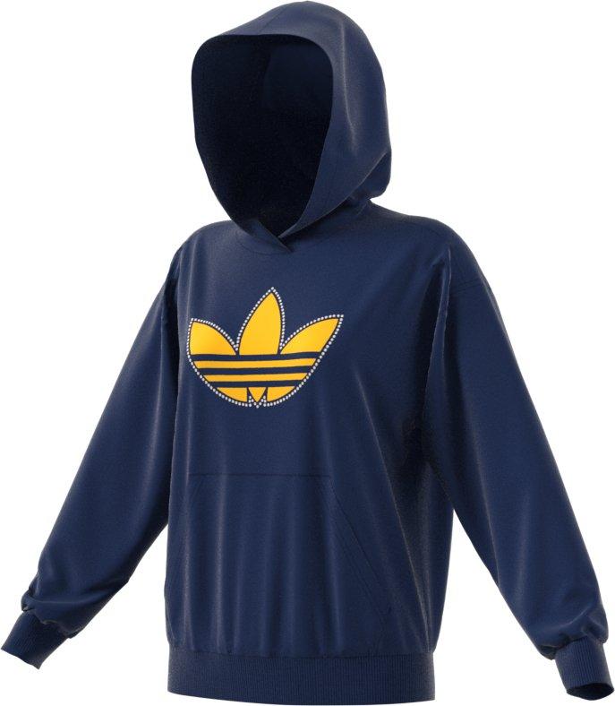 adidas Originals Women s Pearl Trefoil Boyfriend Fit Hoodie Blue