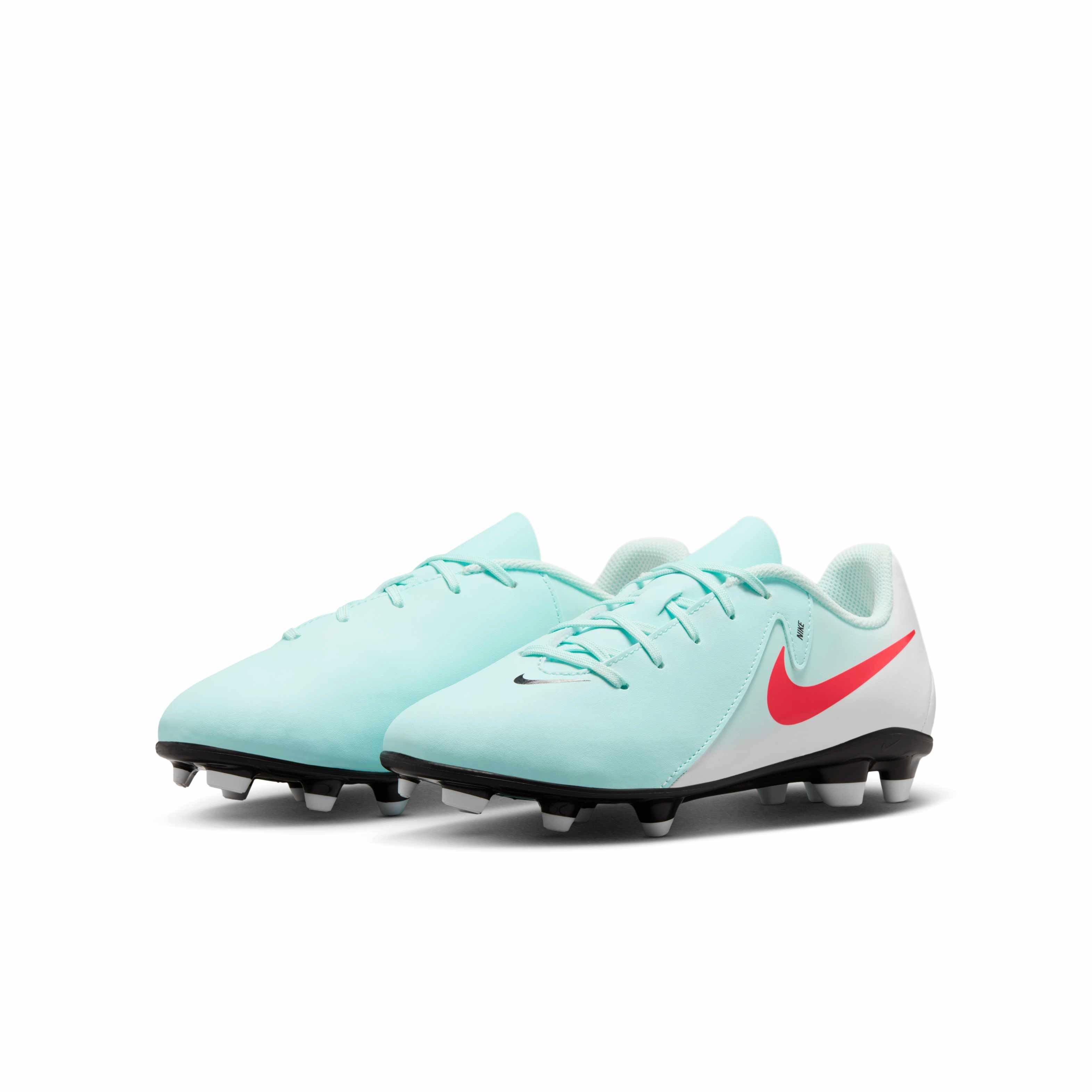 Nike Jr. Phantom GX 2 Club MG "Mint/Off Noir/Atomic Red" Grade School Kids' Soccer Cleat - MINT/OFF NOIR/RED Thumbnail View 3