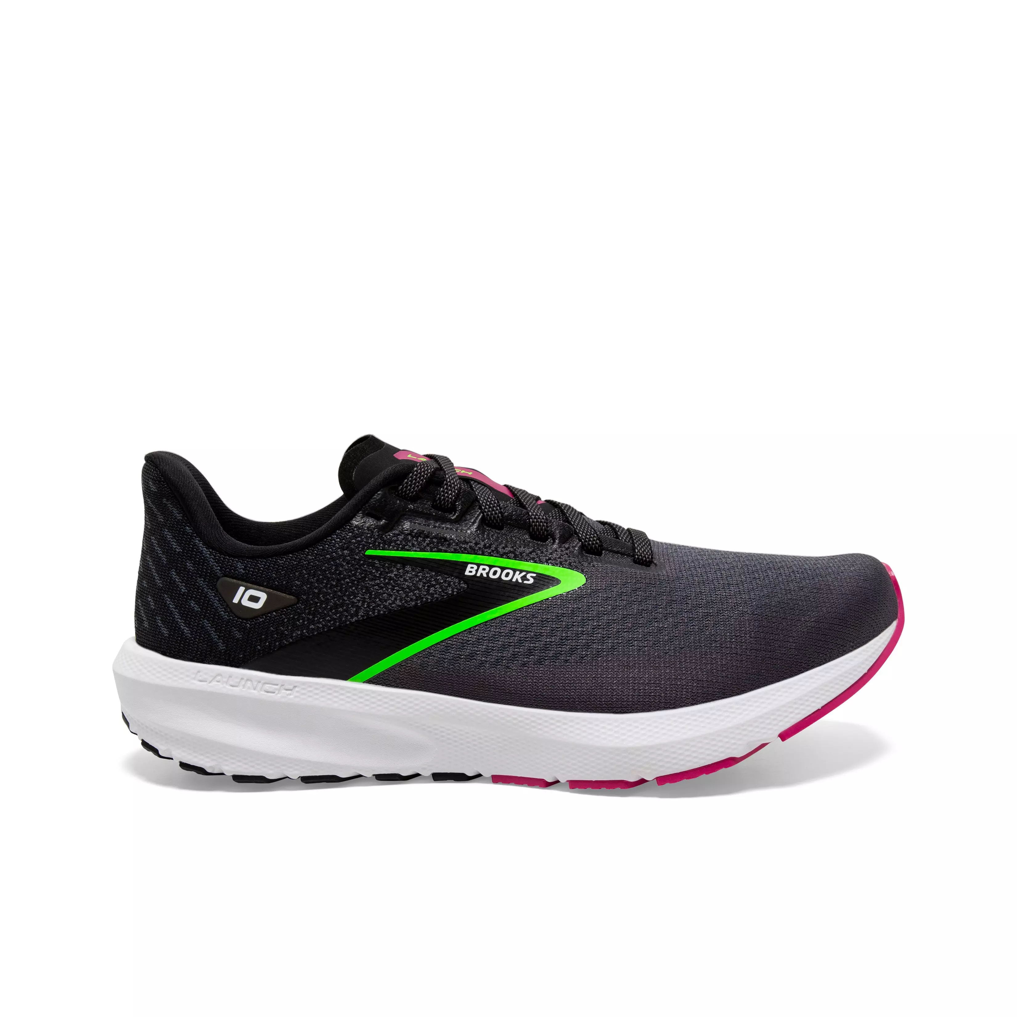 Brooks Launch 10 "Black/Blackened Pearl/Green" Women's Running Shoe - BLACK/BLACKENED PEARL/GREEN