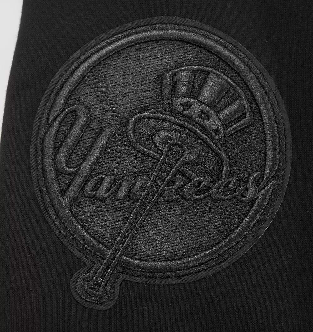 Pro Standard Men's MLB New York Yankees Neutral Drop Shoulder Fleece Crewneck Sweatshirt - Black - BLACK