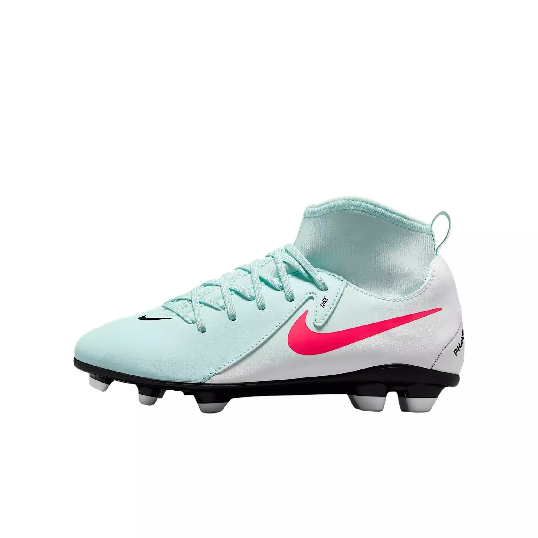 Nike Jr. Phantom Luna 2 Club MG "Mint/Off Noir/Atomic Red" Grade School Kids' Soccer Cleat - MINT/OFF NOIR/RED
