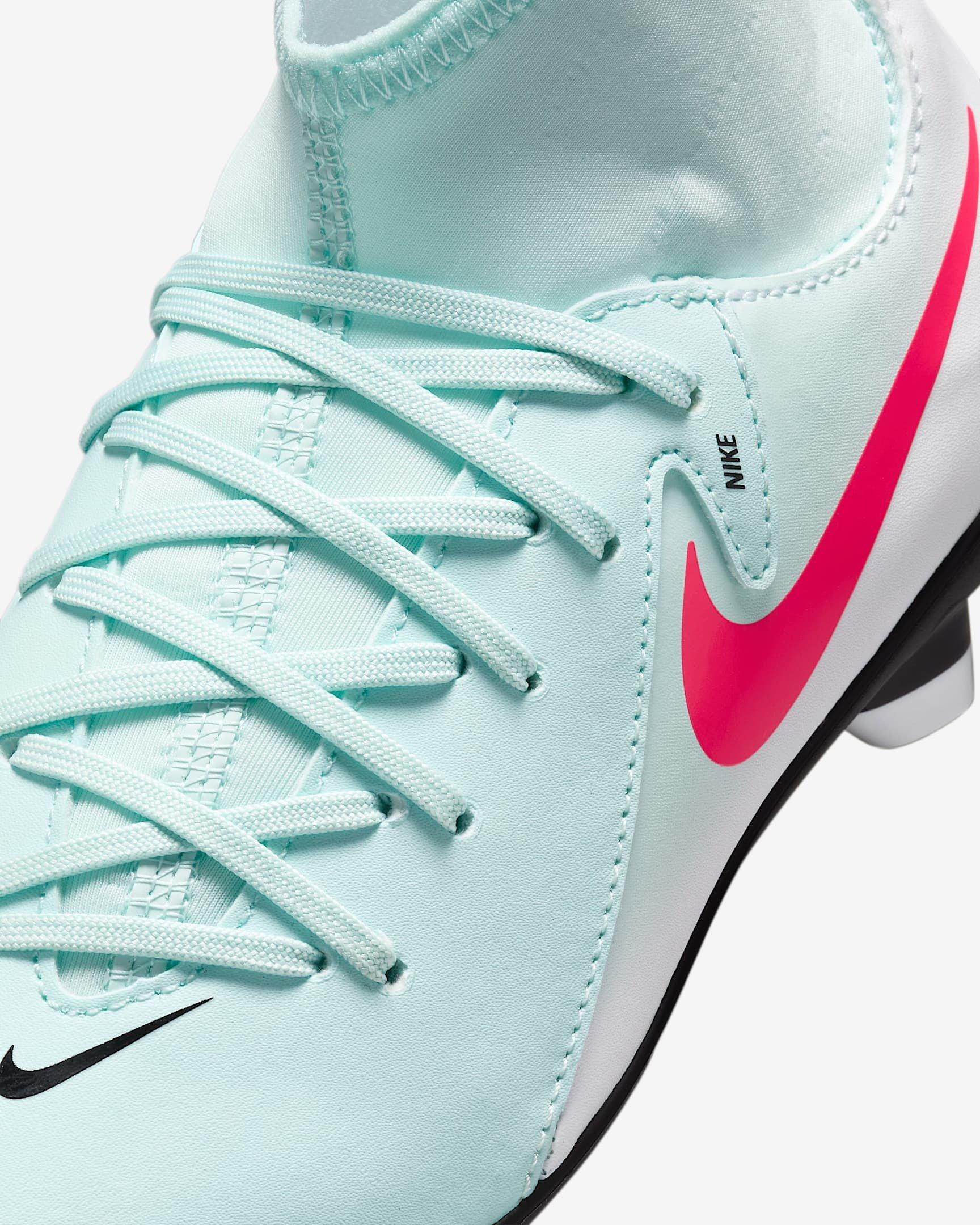 Nike Jr. Phantom Luna 2 Club MG  Grade School Kids' "Mint/Off Noir/Atomic Red" Soccer Cleat
