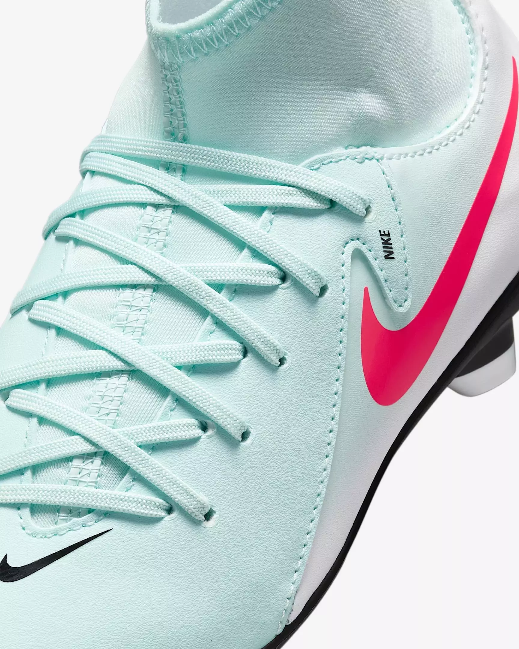 Nike Jr. Phantom Luna 2 Club MG "Mint/Off Noir/Atomic Red" Grade School Kids' Soccer Cleat - MINT/OFF NOIR/RED