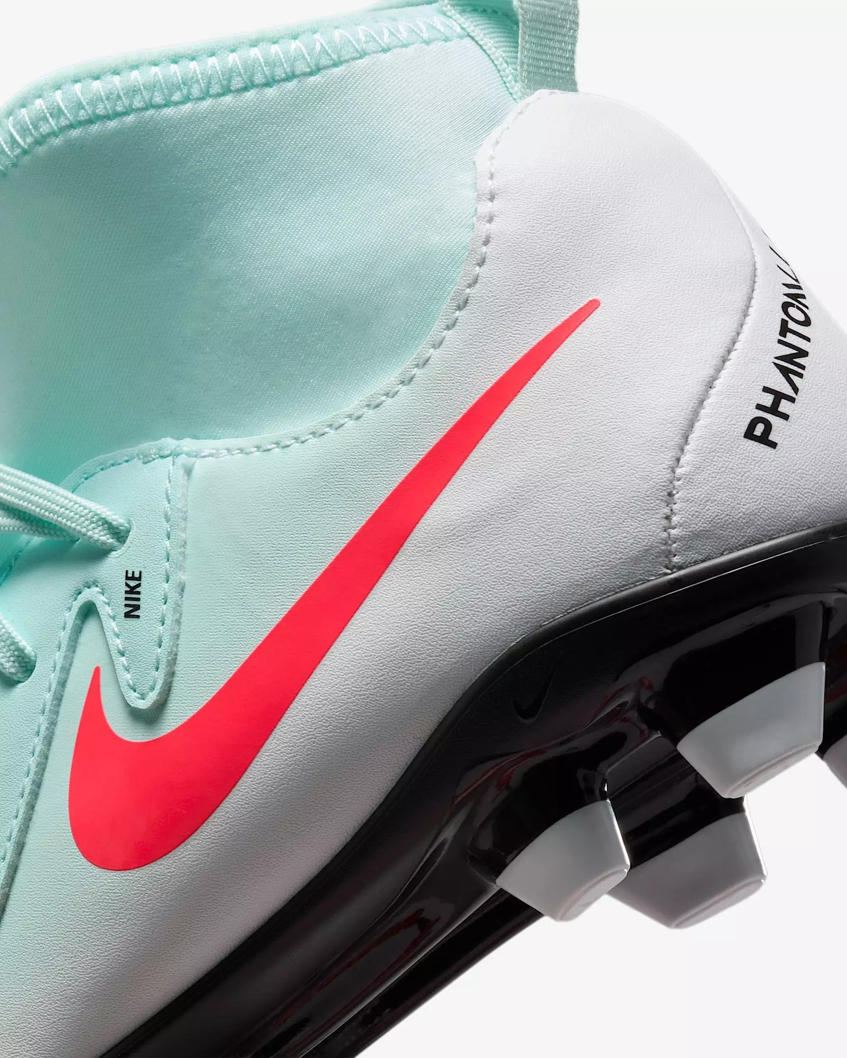 Nike Jr. Phantom Luna 2 Club MG "Mint/Off Noir/Atomic Red" Grade School Kids' Soccer Cleat - MINT/OFF NOIR/RED