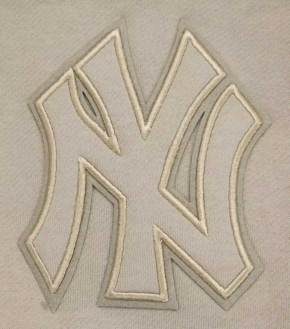 Pro Standard Men's MLB New York Yankees Neutral Drop Shoulder Pullover Hoodie - Taupe - TAUPE