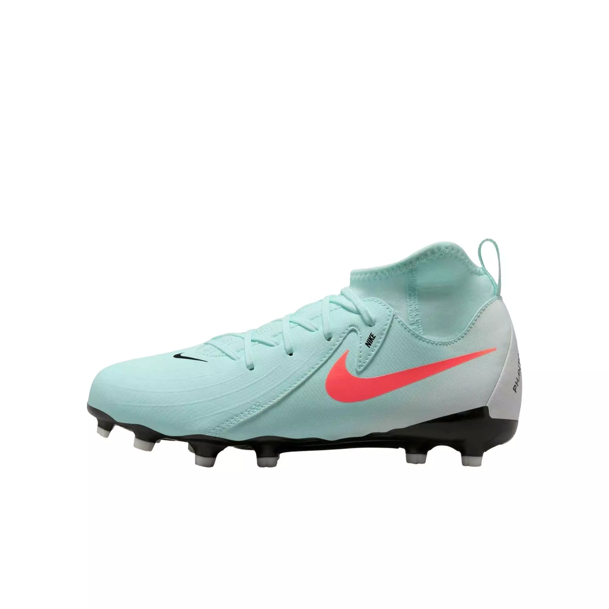 Nike Jr. Phantom Luna 2 Academy MG "Mint/Off Noir/Atomic Red" Grade School Kids' Soccer Cleat - MINT/OFF NOIR/RED