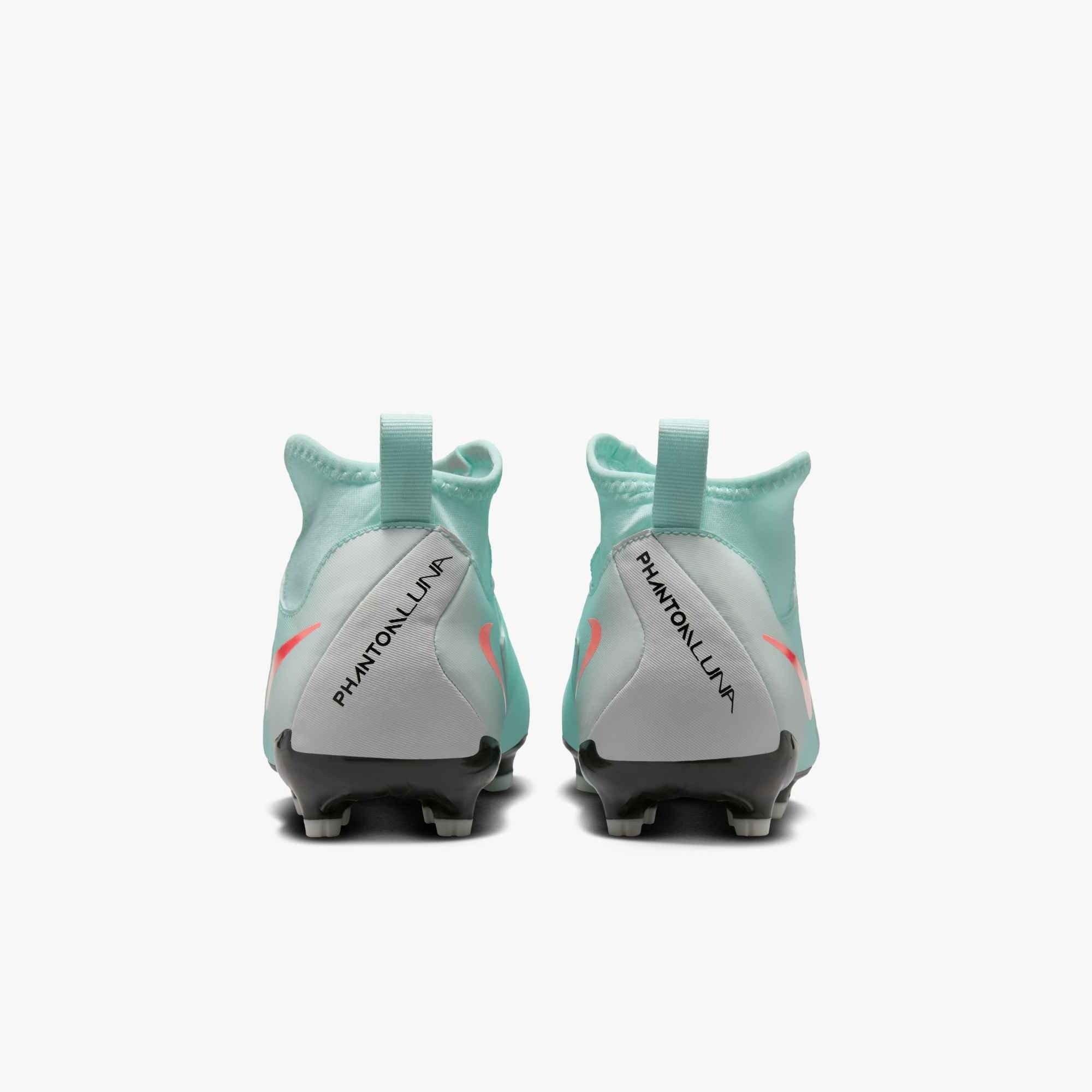 Nike Jr. Phantom Luna 2 Academy MG "Mint/Off Noir/Atomic Red" Grade School Kids' Soccer Cleat - MINT/OFF NOIR/RED Thumbnail View 5