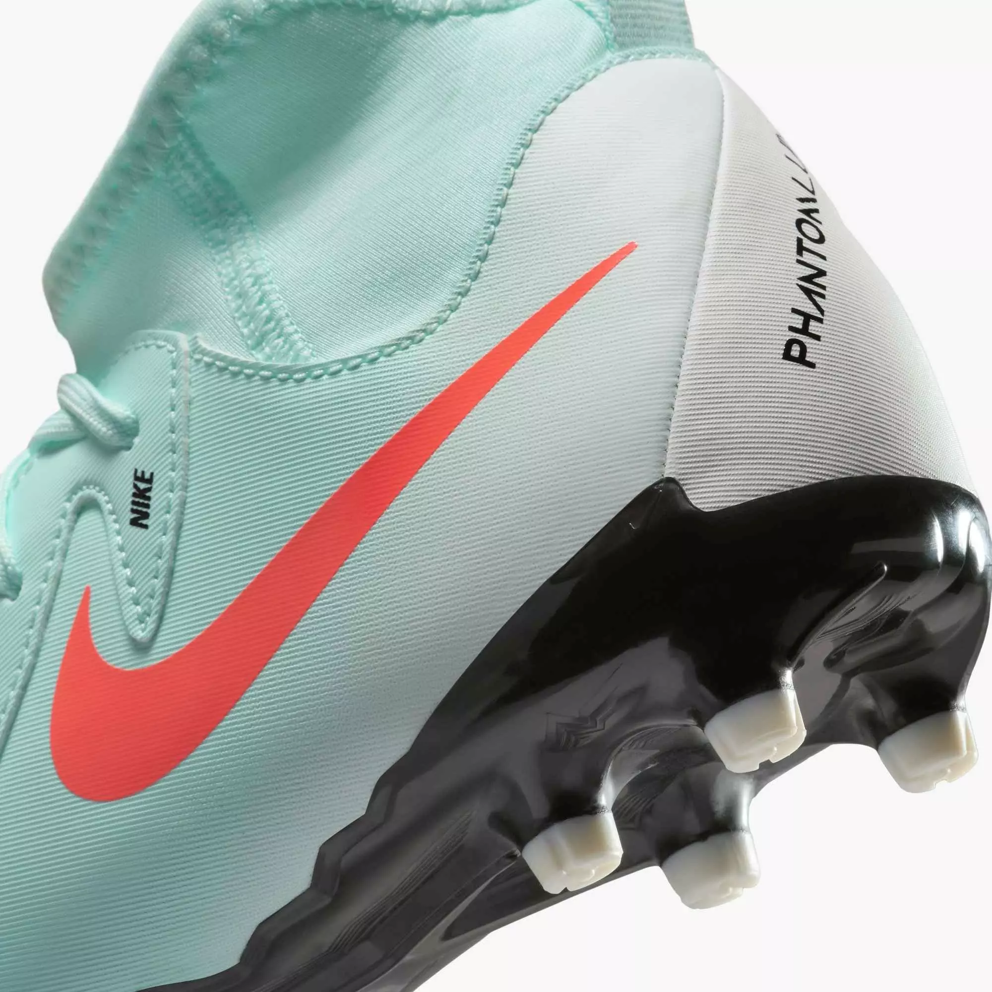 Nike Jr. Phantom Luna 2 Academy MG "Mint/Off Noir/Atomic Red" Grade School Kids' Soccer Cleat - MINT/OFF NOIR/RED