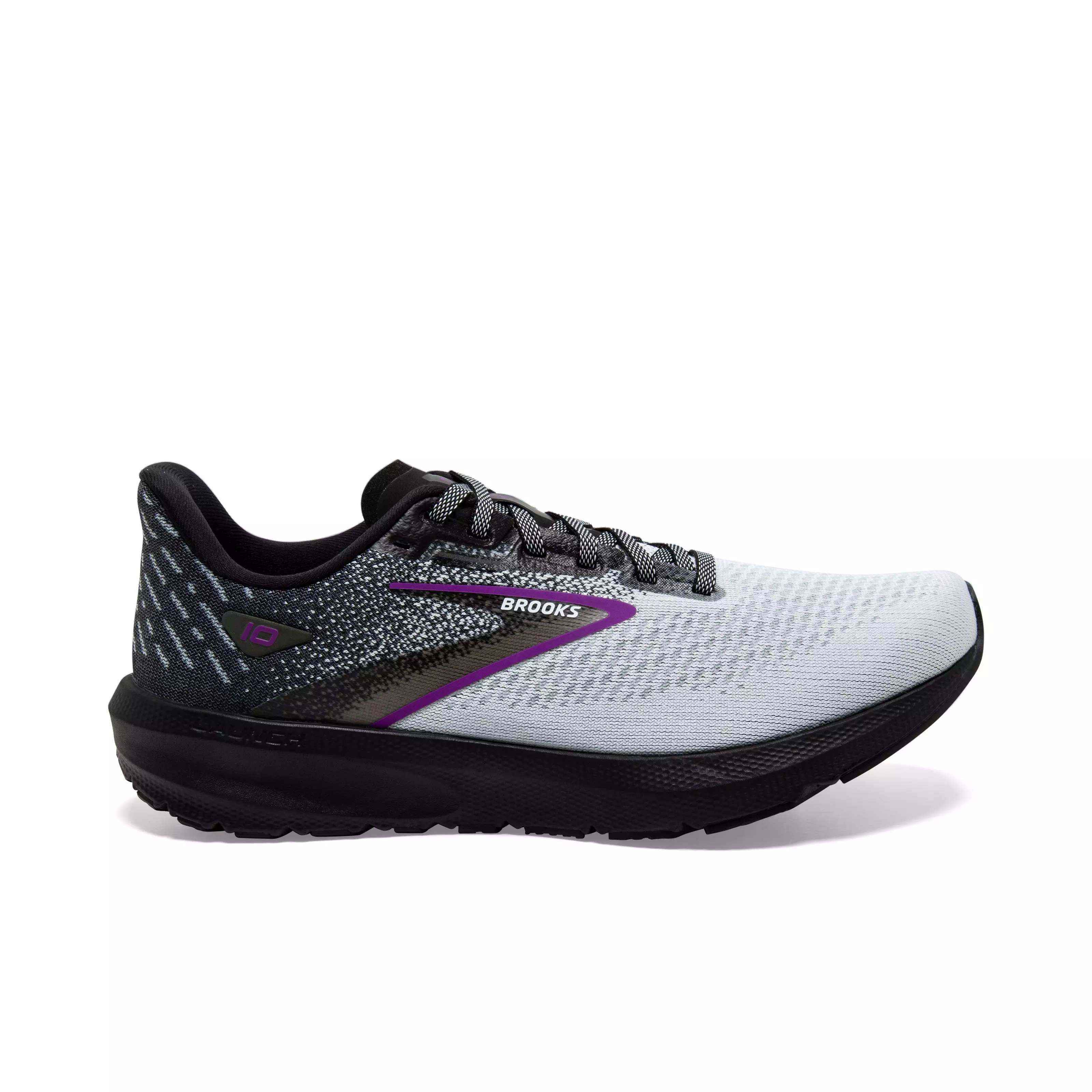 Brooks Launch 10 "Black/White/Violet" Women's Running Shoe - BLACK/WHITE/VIOLET