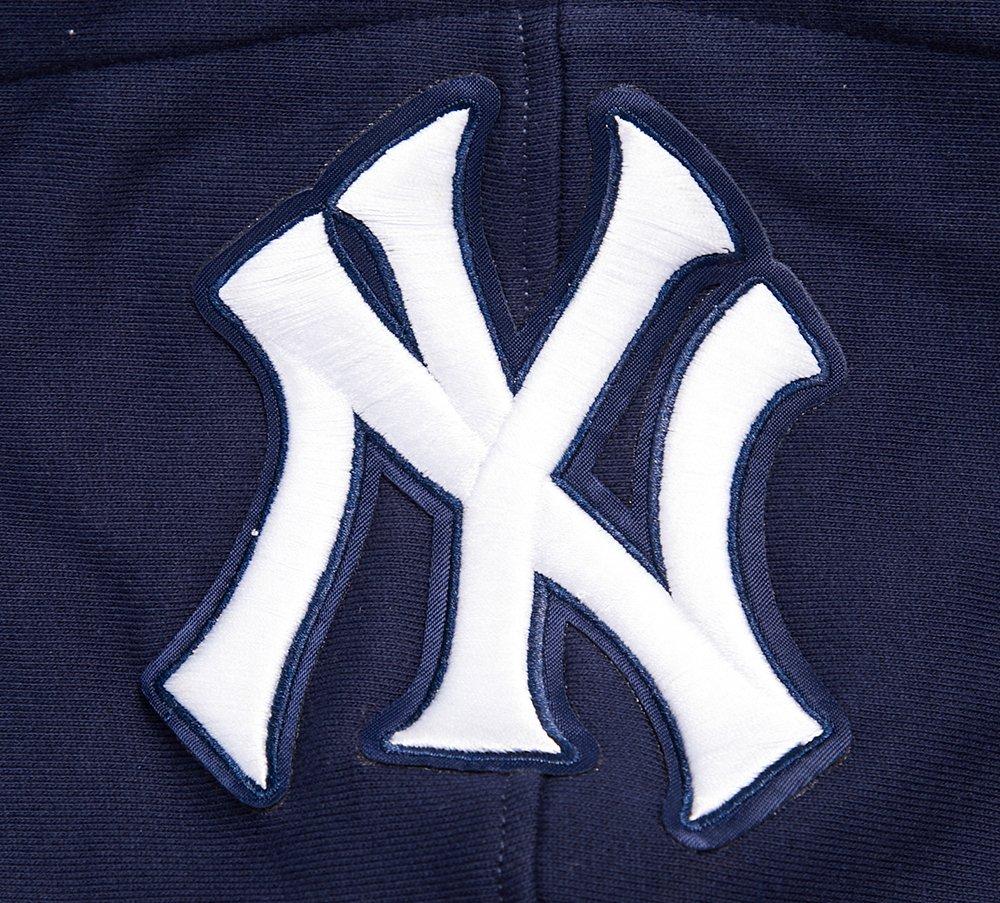 Pro Standard Men's MLB New York Yankees Script Tail Rib Fleece Pullover Hoodie - Navy - NAVY