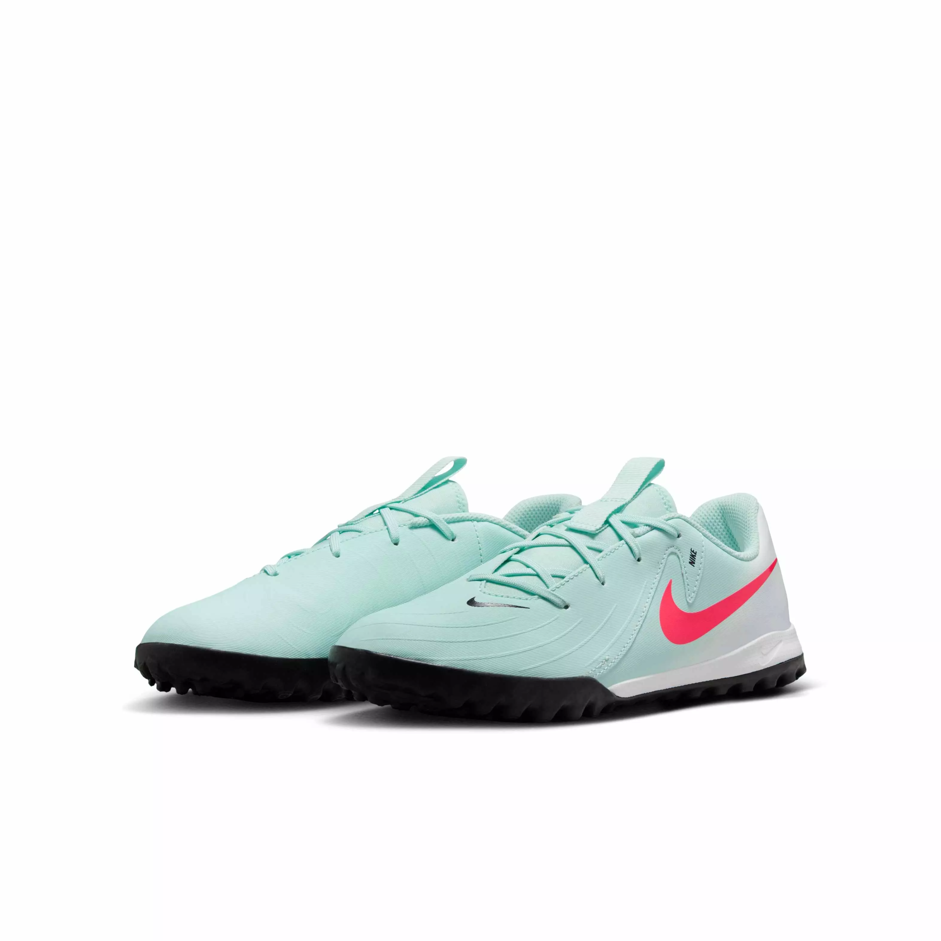 Nike Jr. Phantom GX 2 Club Turf "Mint/Off Noir/Atomic Red" Grade School Kids' Soccer Shoe - MINT/OFF NOIR/RED
