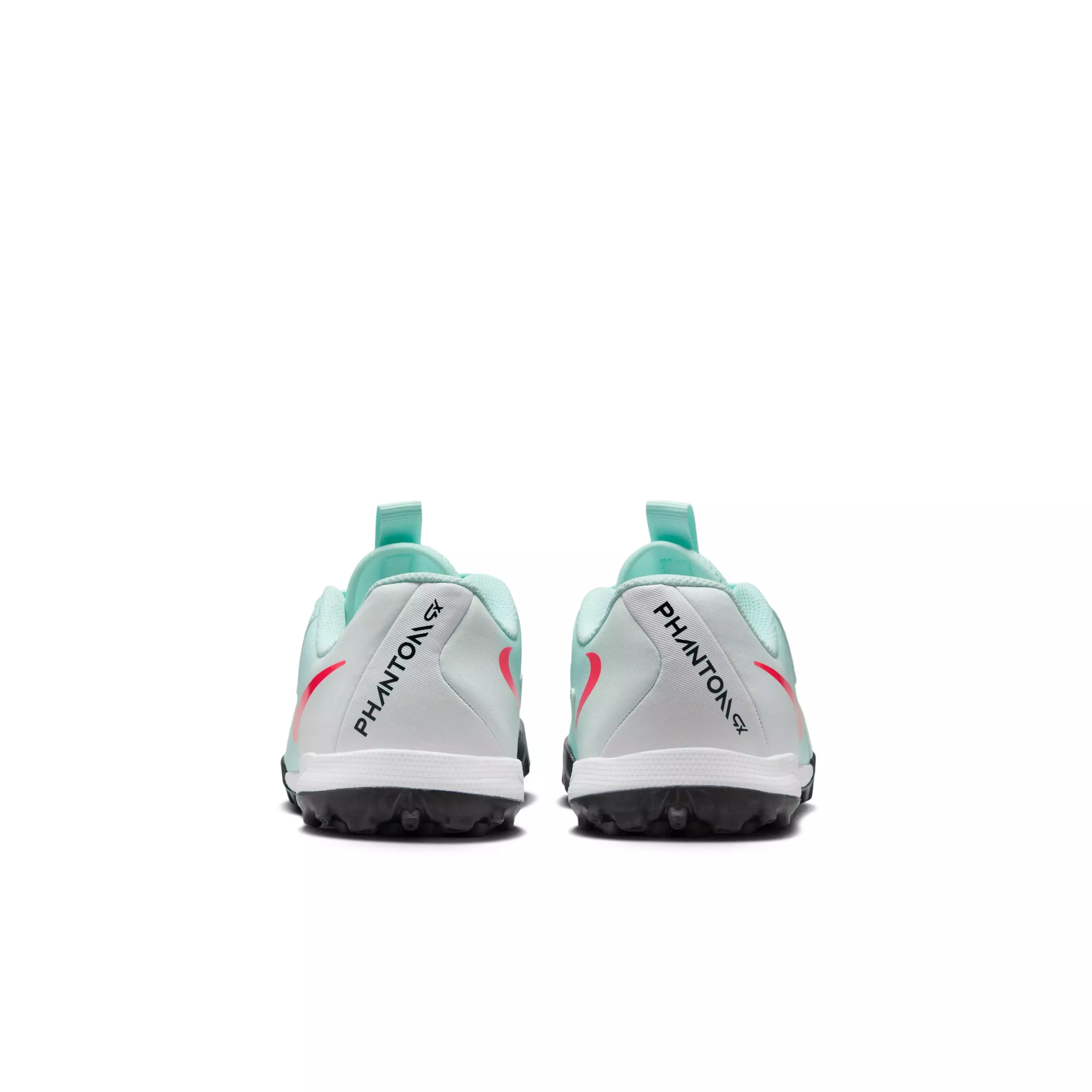 Nike Jr. Phantom GX 2 Club Turf "Mint/Off Noir/Atomic Red" Grade School Kids' Soccer Shoe - MINT/OFF NOIR/RED