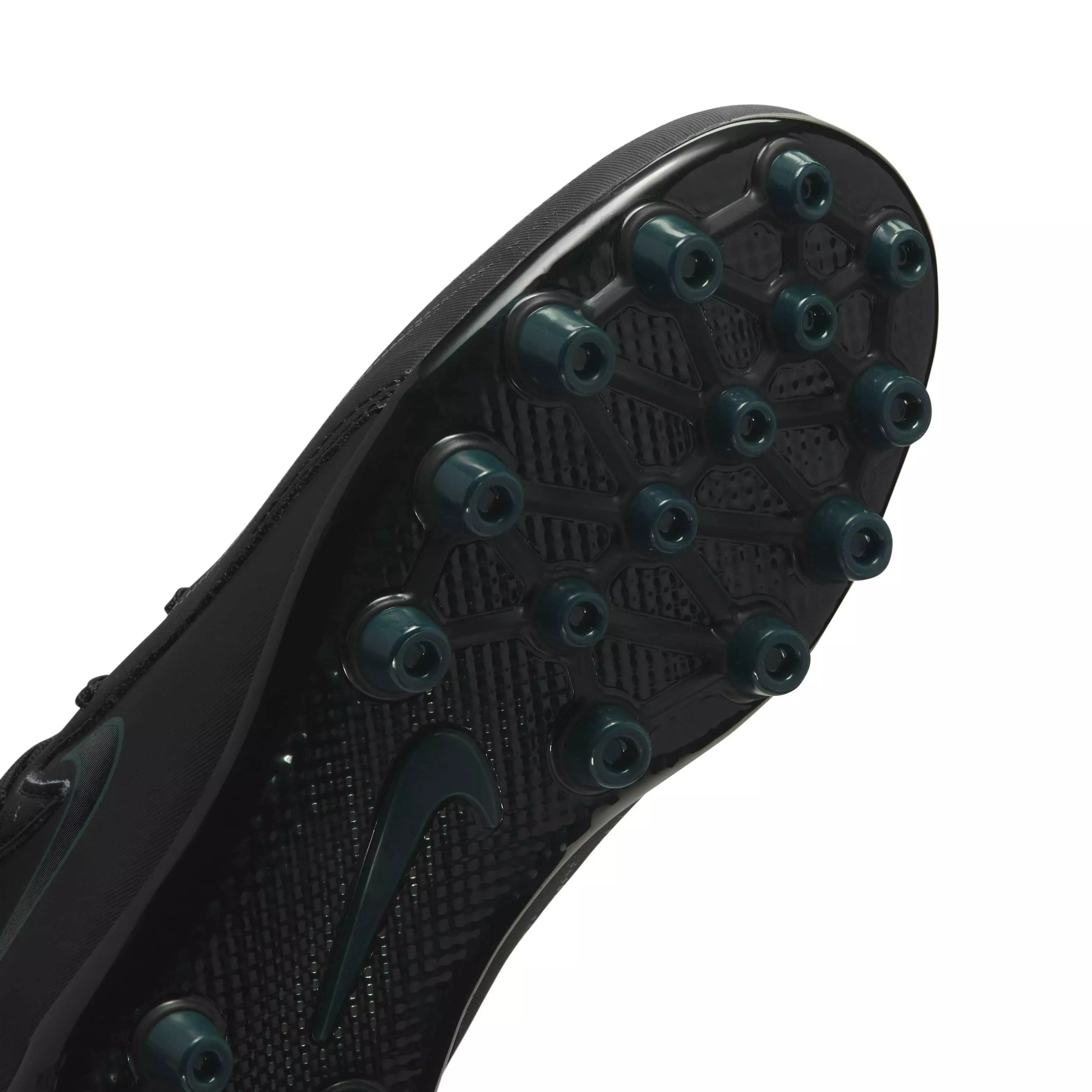 Nike Jr. Phantom Luna 2 Academy Turf "Black/Deep Jungle/Black" Grade School Kids' Soccer Shoe - BLACK/JUNGLE/BLACK