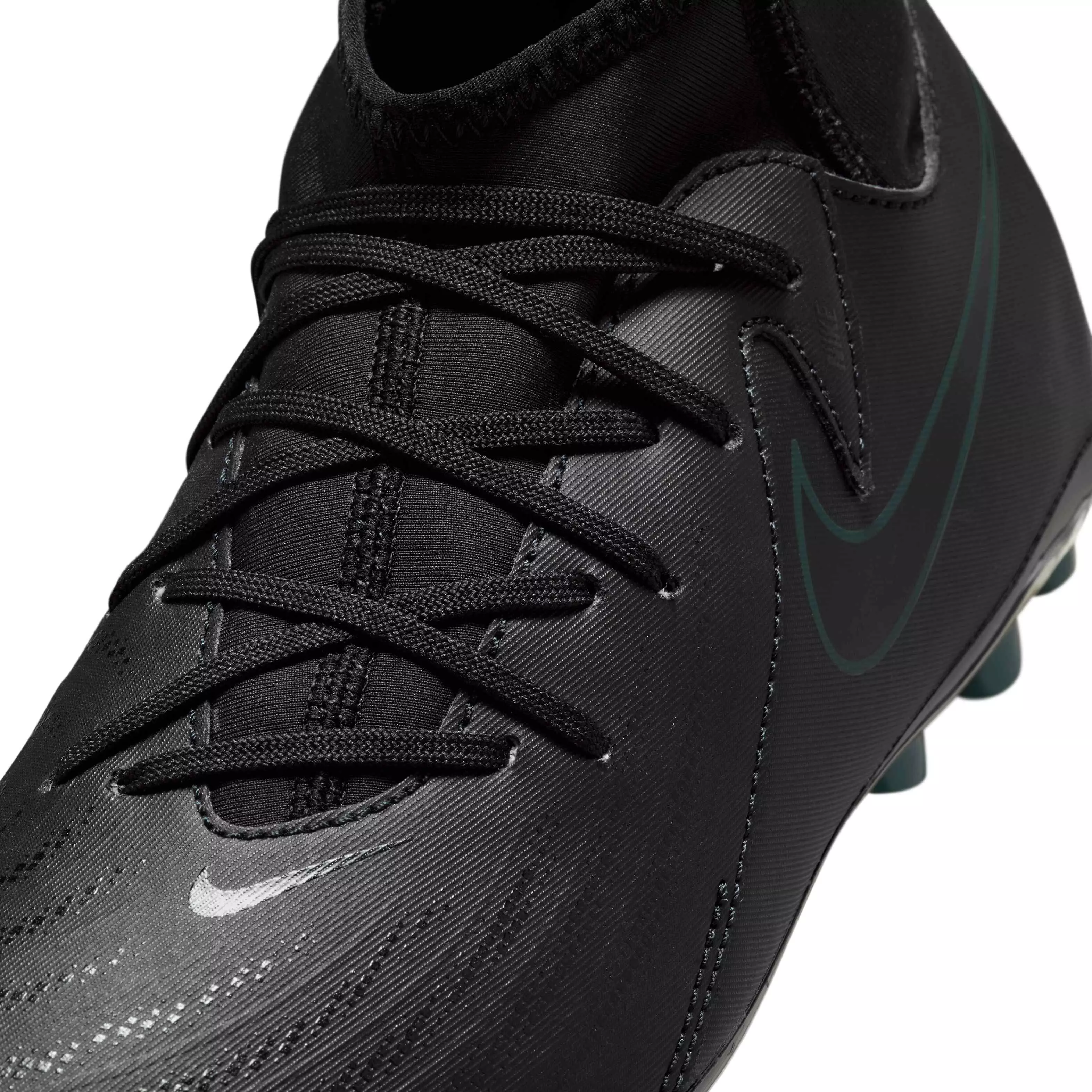Nike Jr. Phantom Luna 2 Academy Turf "Black/Deep Jungle/Black" Grade School Kids' Soccer Shoe - BLACK/JUNGLE/BLACK