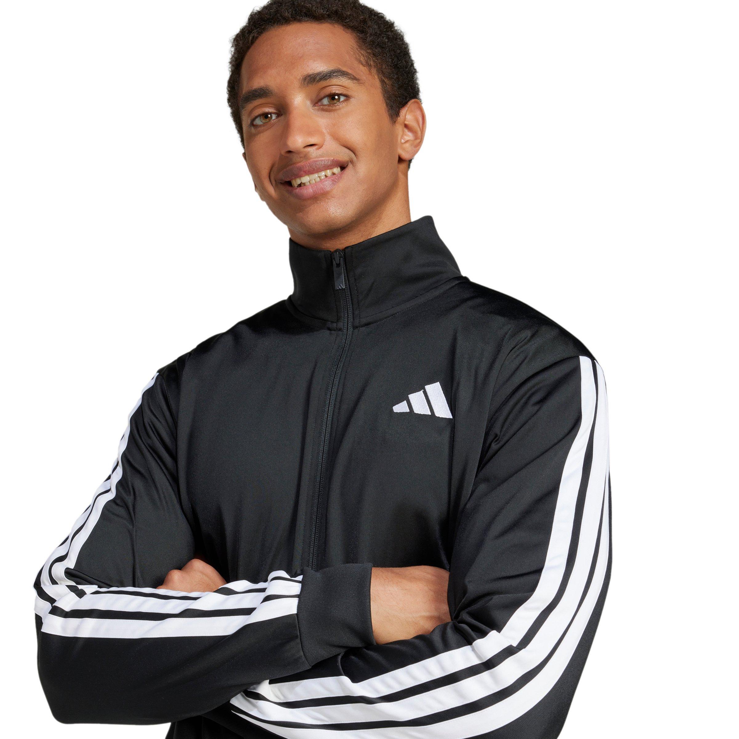 adidas Men's Dayready Tracktop - Black/White - BLACK/WHITE Thumbnail View 3