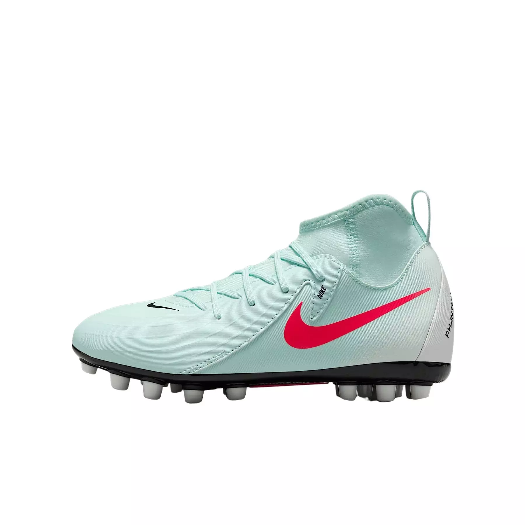 Nike Jr. Phantom Luna 2 Academy Turf "Mint/Off Noir/Atomic Red" Grade School Kids' Soccer Shoe - MINT/OFF NOIR/RED