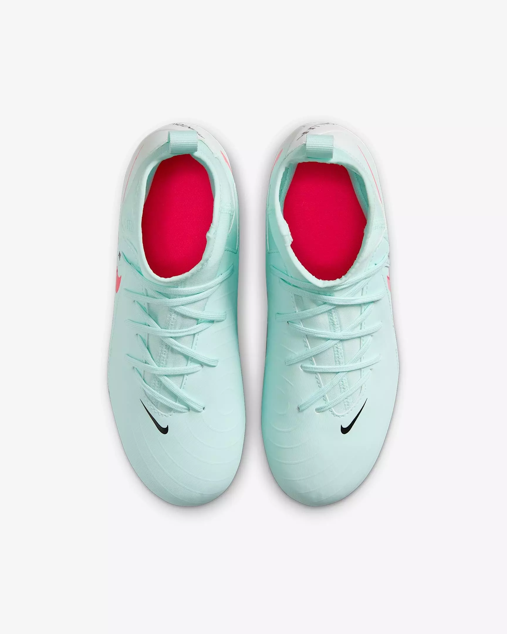 Nike Jr. Phantom Luna 2 Academy Turf "Mint/Off Noir/Atomic Red" Grade School Kids' Soccer Shoe - MINT/OFF NOIR/RED