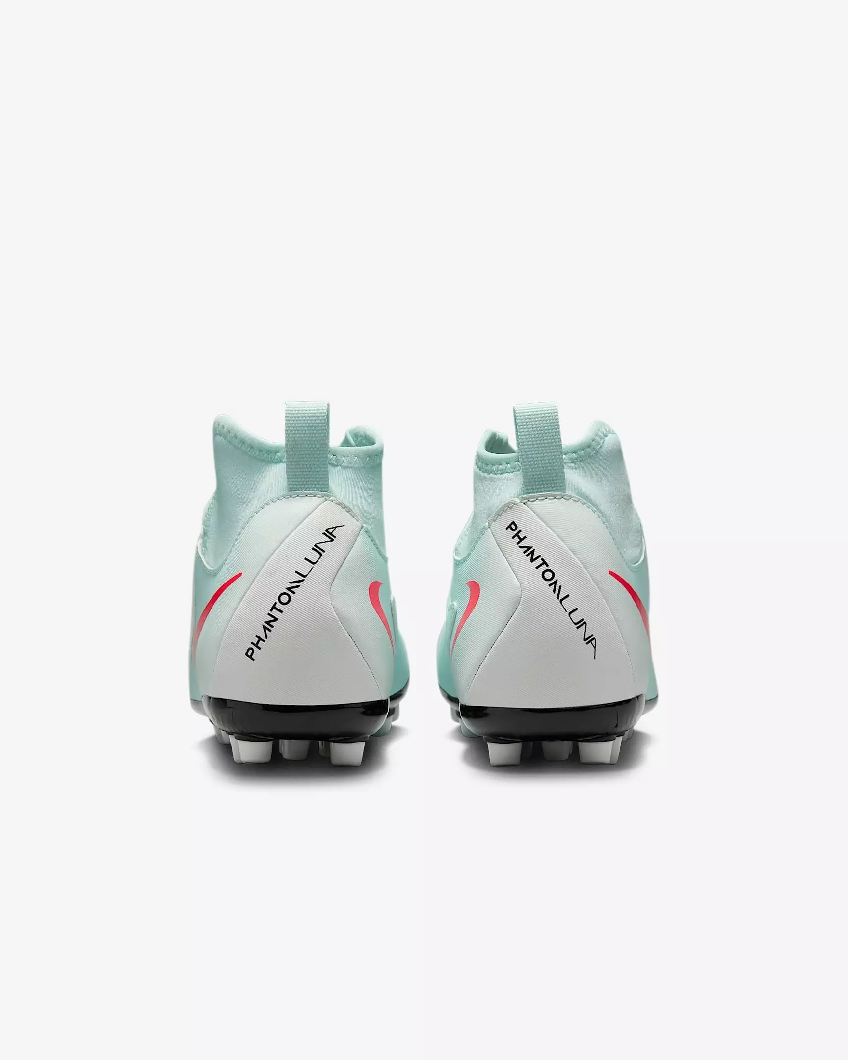 Nike Jr. Phantom Luna 2 Academy Turf "Mint/Off Noir/Atomic Red" Grade School Kids' Soccer Shoe - MINT/OFF NOIR/RED