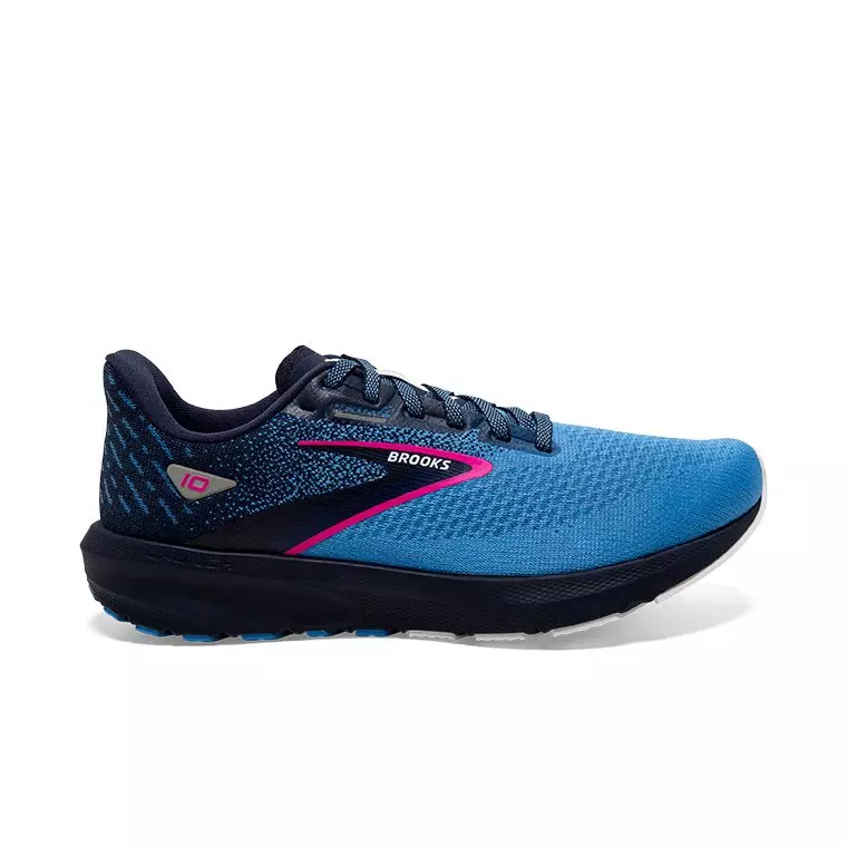 Brooks Launch 10 "Peacoat/Marina Blue/Pink Glo" Women's Running Shoe - PEACOAT/BLUE/PINK