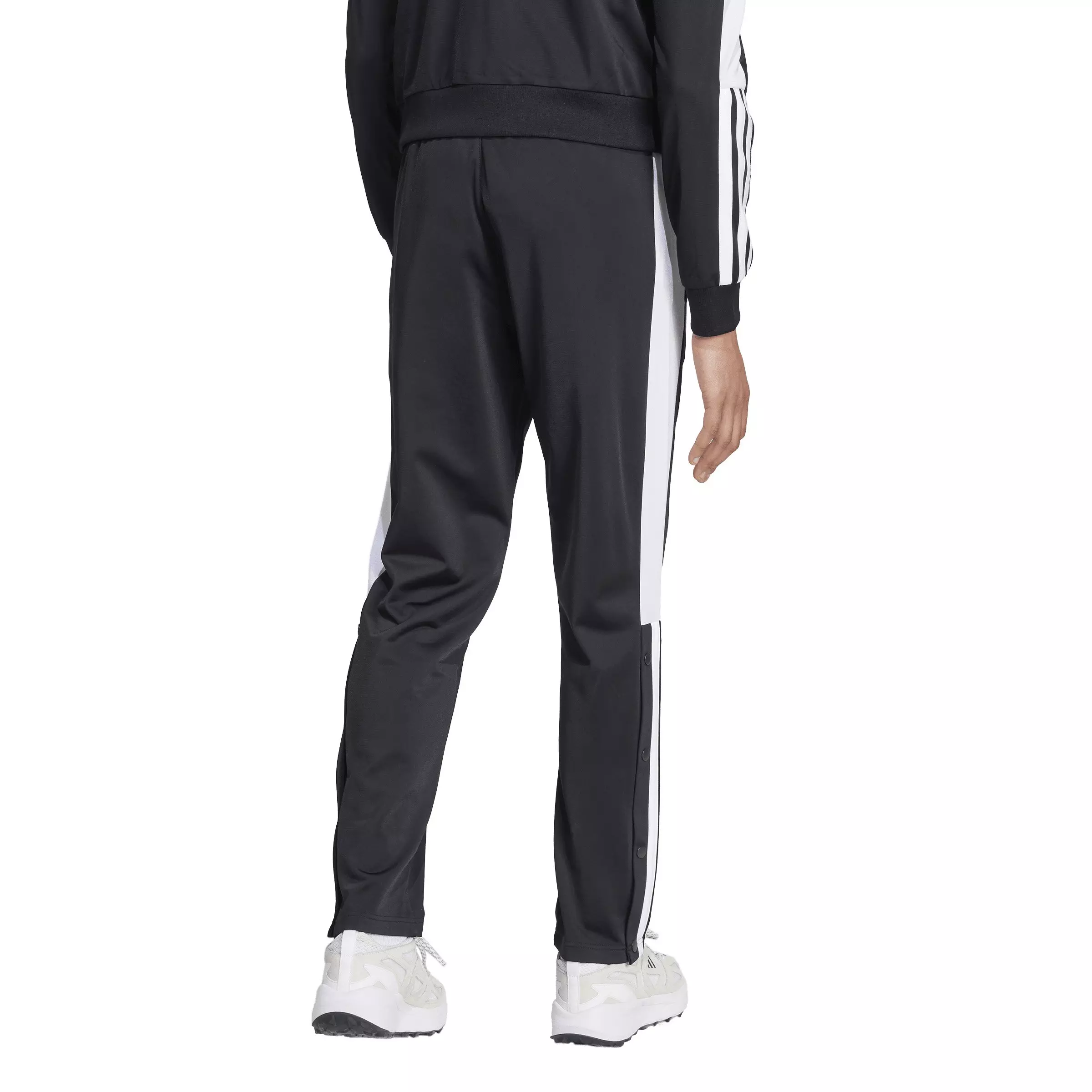 adidas Men's Snap Track Pant - Black/White - BLACK/WHITE