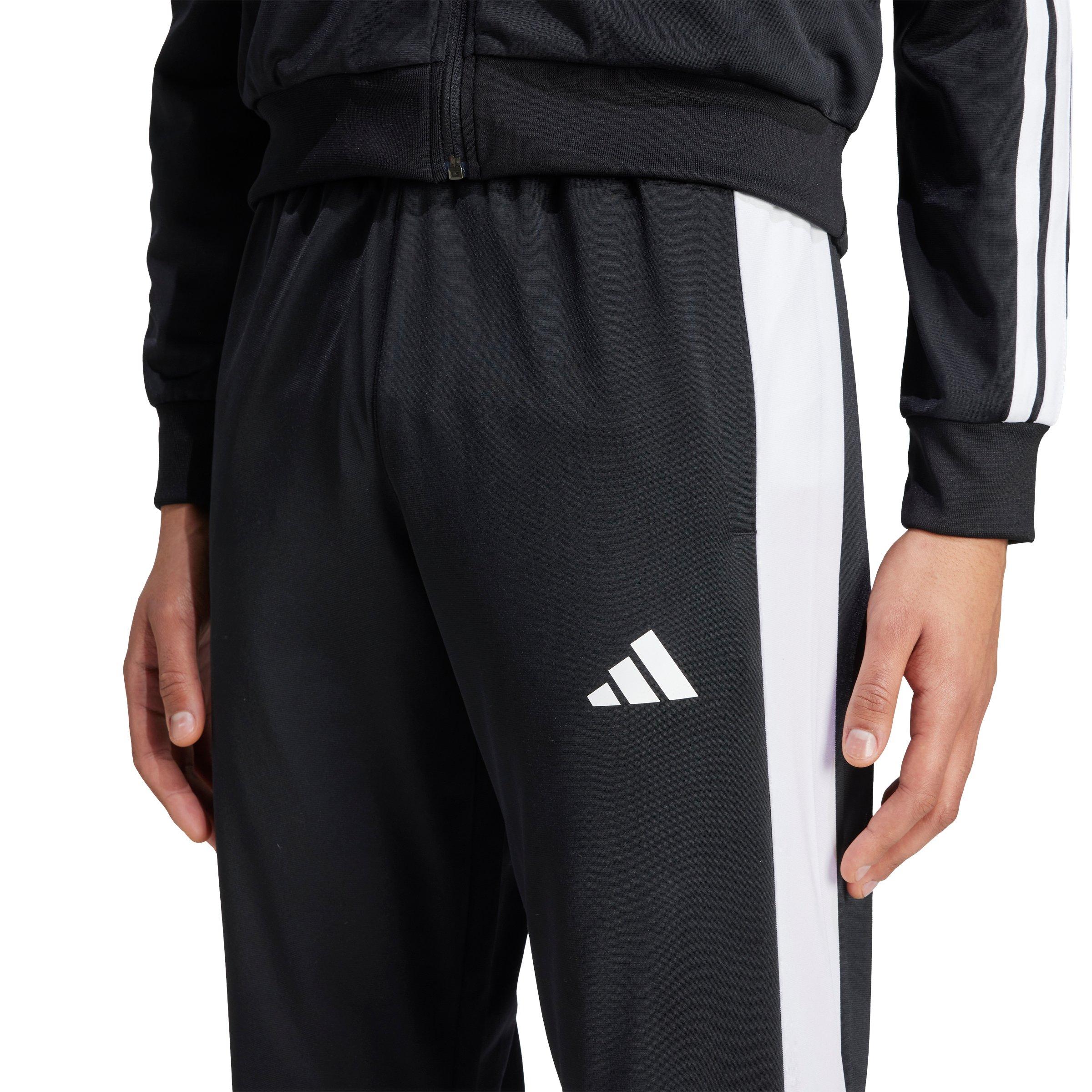 adidas Men's Snap Track Pant - Black/White - BLACK/WHITE Thumbnail View 3