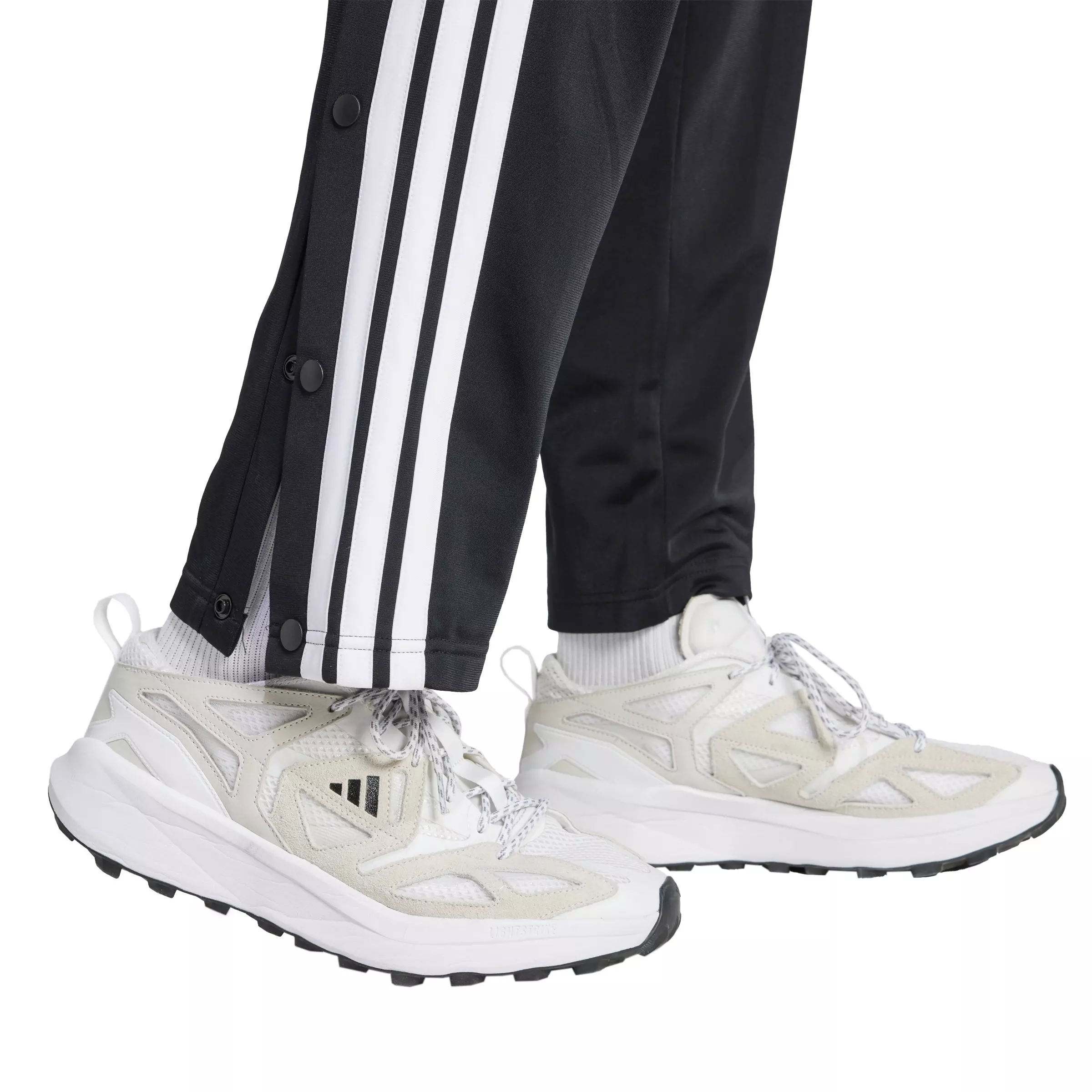 adidas Men's Snap Track Pant -Black/White - BLACK/WHITE