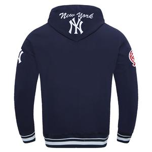 Pro Standard Men's MLB New York Yankees Team Badge Rib Fleece PO Hoodie - Navy - NAVY