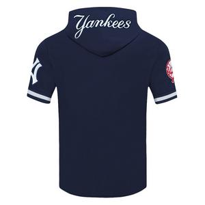 Pro Standard Men's MLB New York Yankees Aaron Judd #99 Classic Short Sleeve Pullover Hoodie - Navy - NAVY