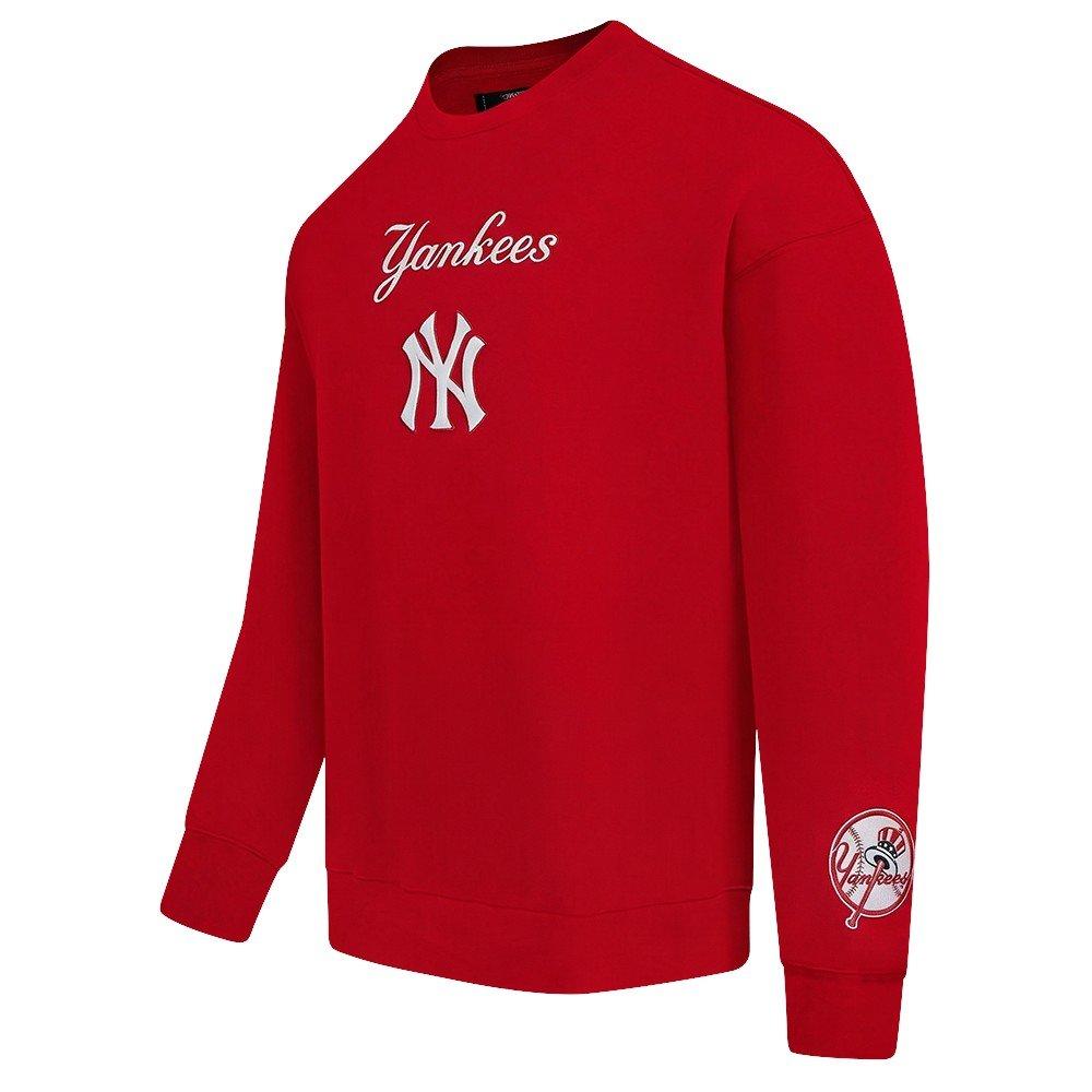 Pro Standard Men's MLB New York Yankees Wingspan Drop Shoulder Fleece Crewneck - Red - RED