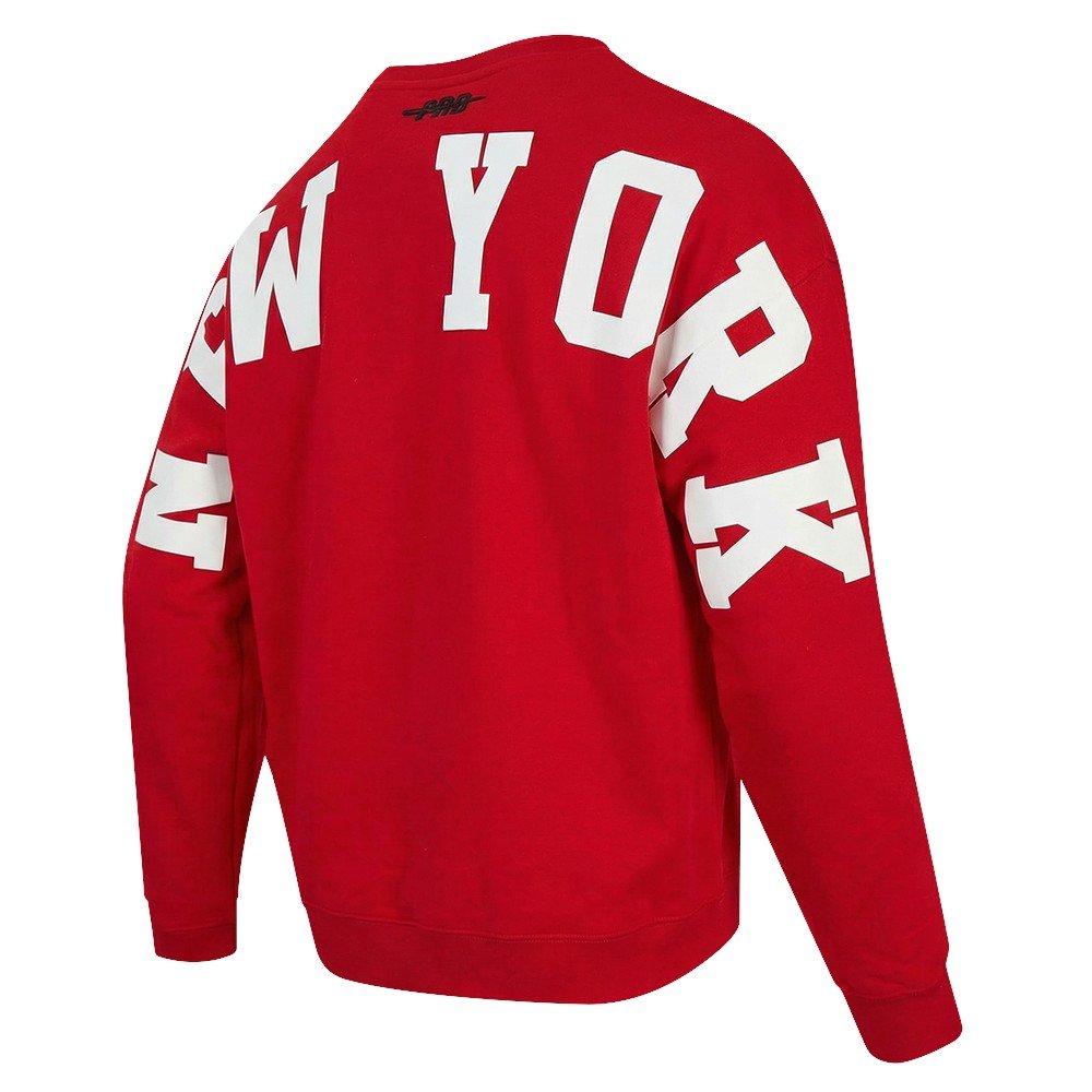 Pro Standard Men's MLB New York Yankees Wingspan Drop Shoulder Fleece Crewneck - Red - RED