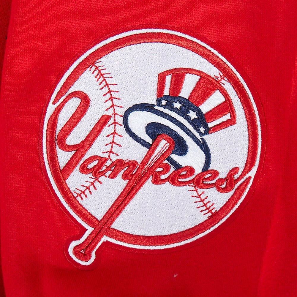 Pro Standard Men's MLB New York Yankees Wingspan Drop Shoulder Fleece Crewneck - Red - RED